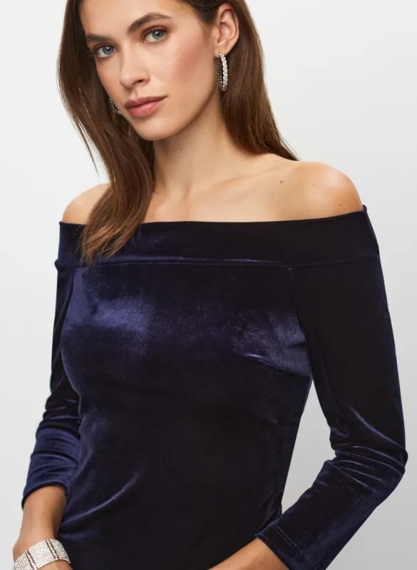 Velvet Off-the-Shoulder Top sold by Melanie Lyne
