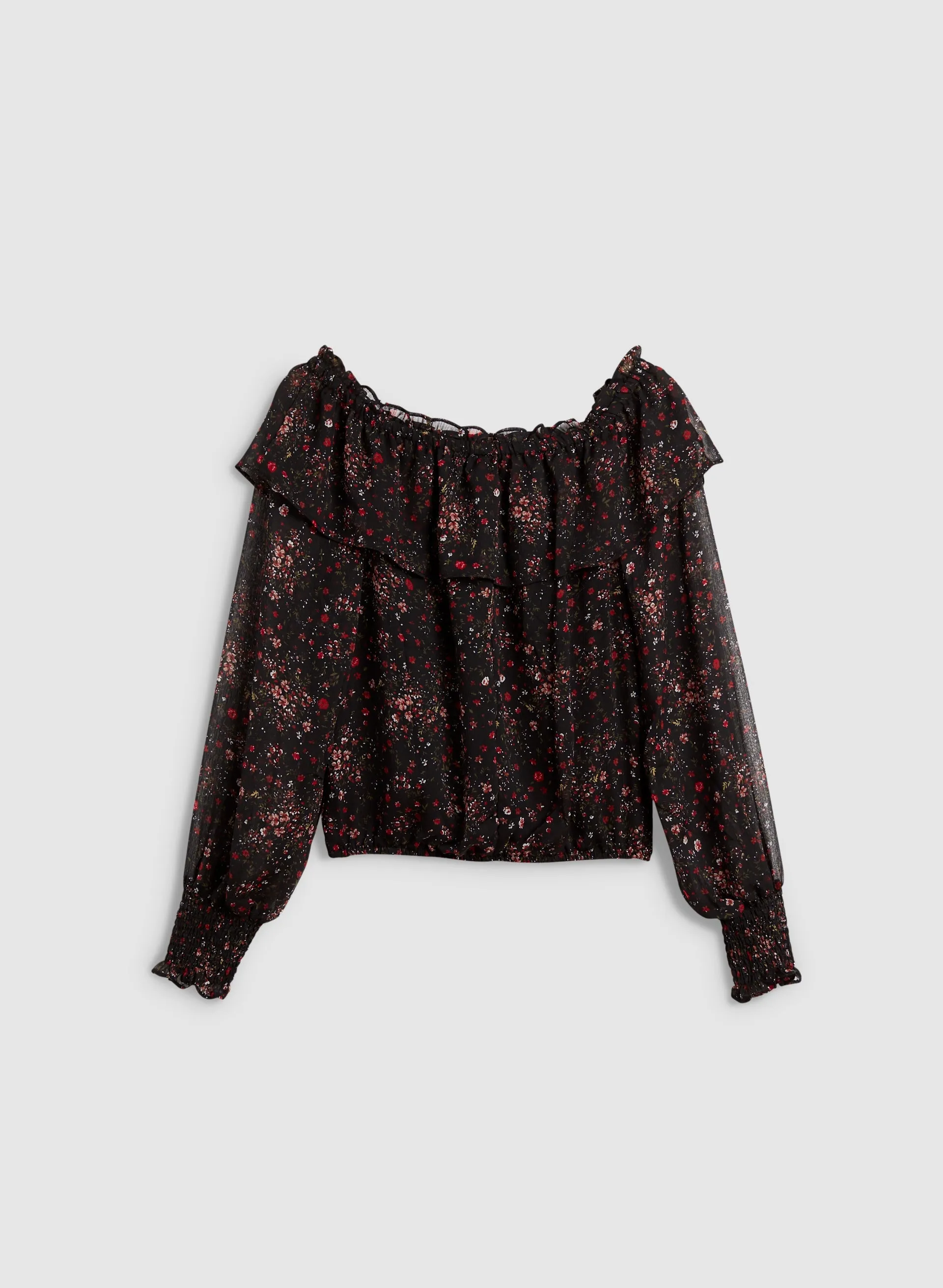 Off The Shoulder Chiffon Blouse sold by Melanie Lyne product image thumbnail 5