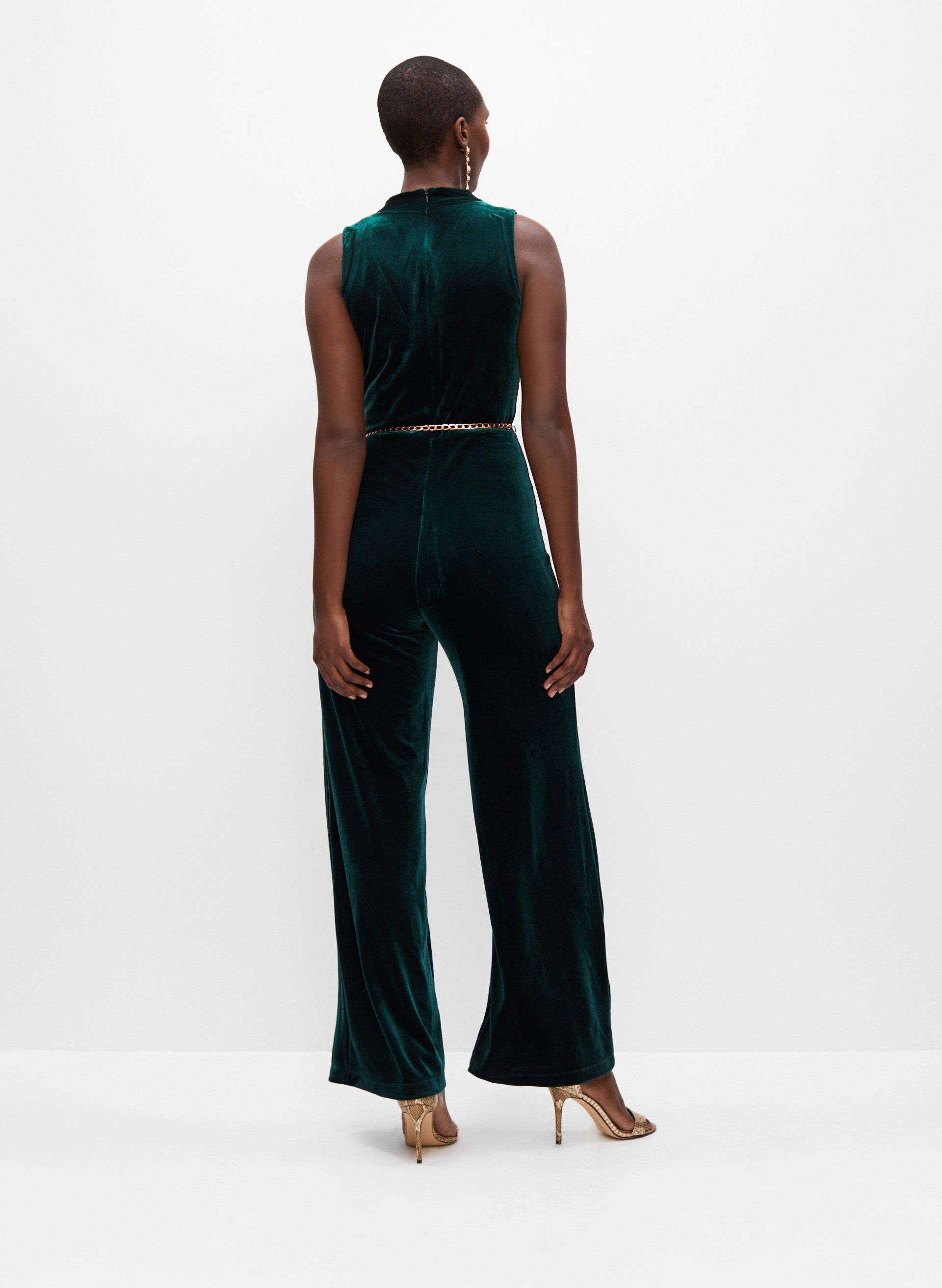 Velvet Belt Detail Jumpsuit sold by Melanie Lyne product image thumbnail 2