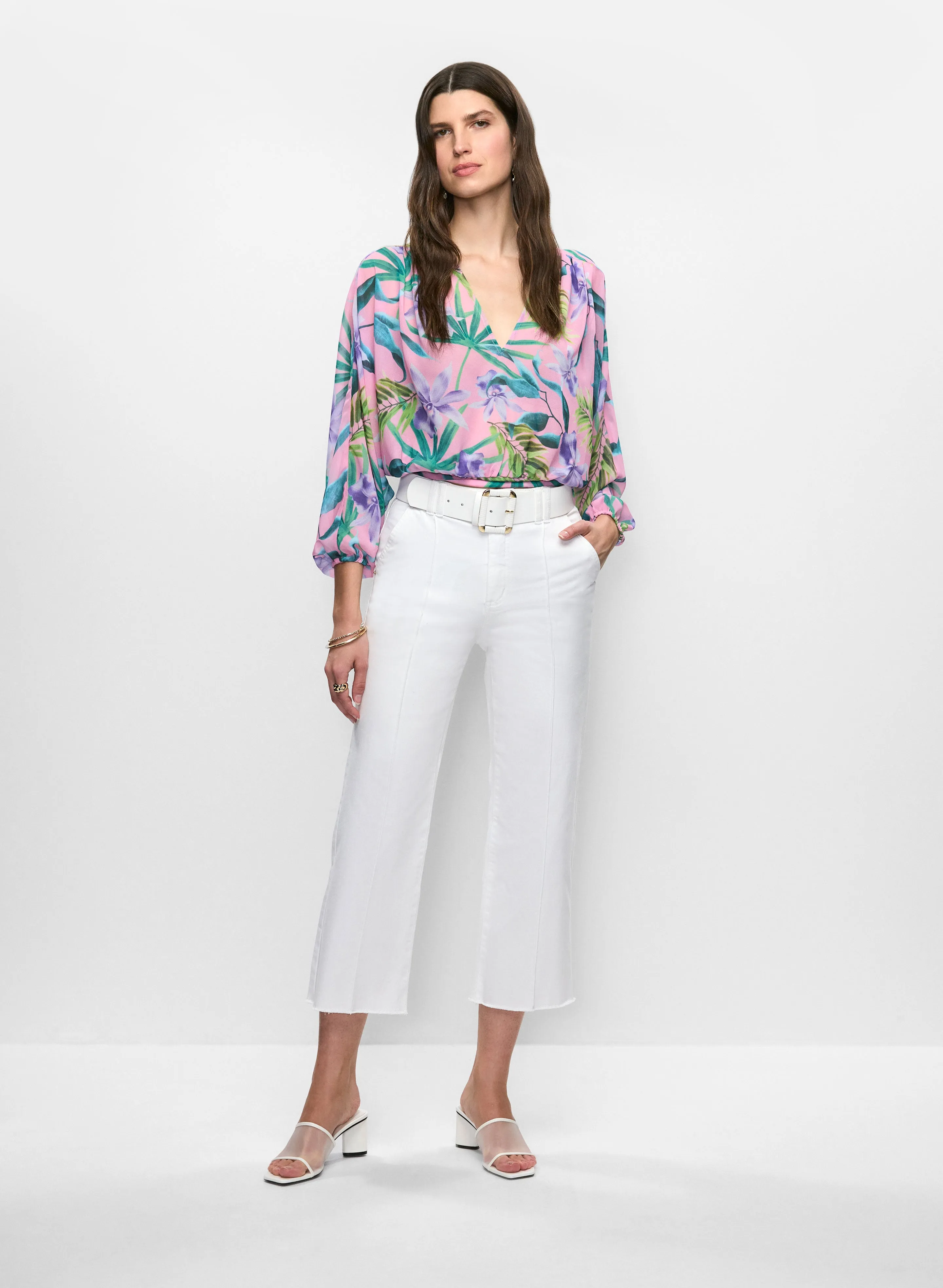 Floral Chiffon Blouse & Straight Leg Capris sold by Melanie Lyne