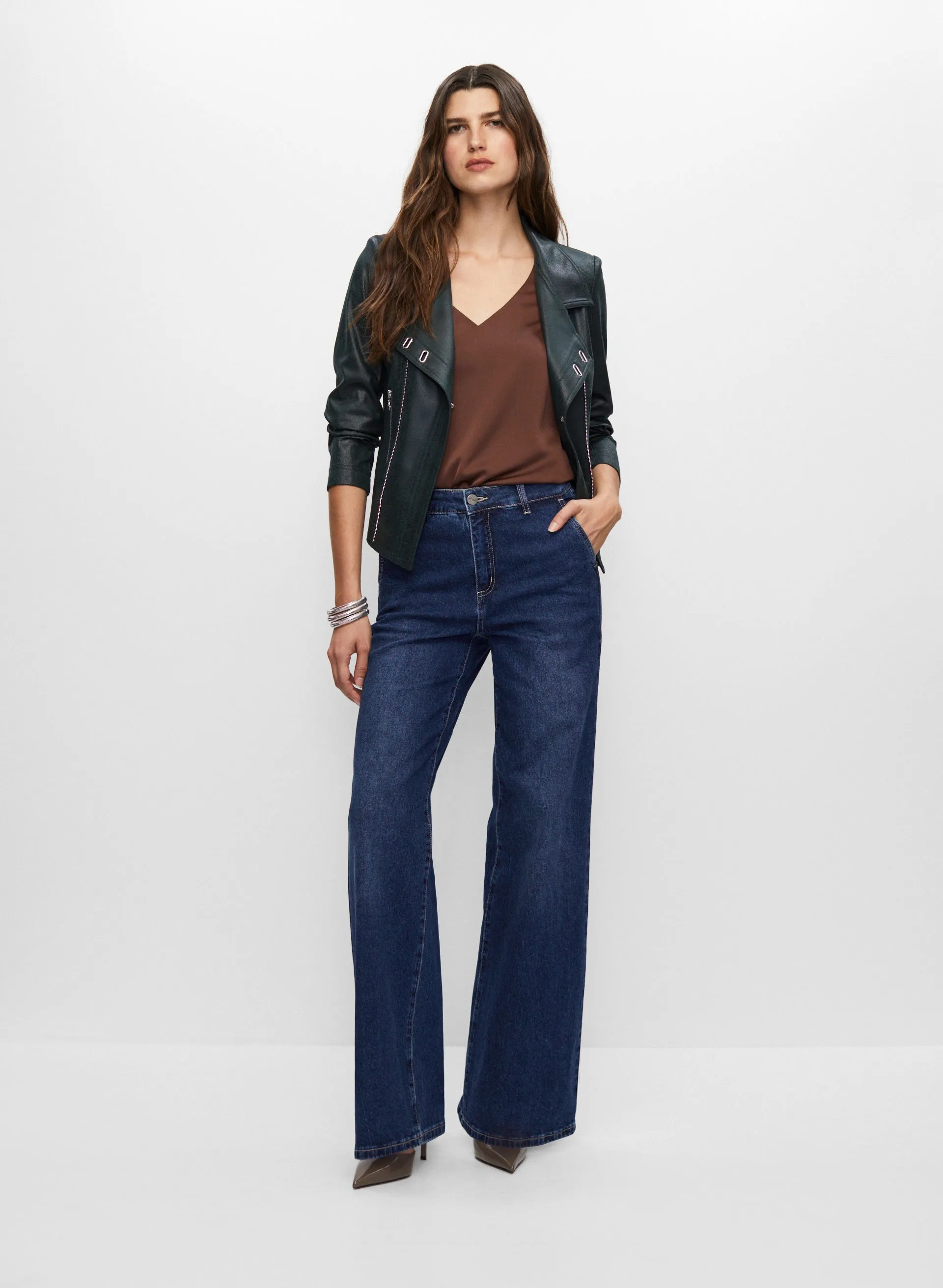 Vex - Eyelet Detail Faux Suede Jacket sold by Melanie Lyne product image thumbnail 4