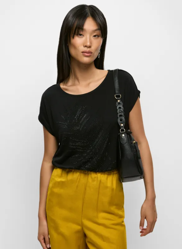 Embroidered Short Sleeve Top sold by Melanie Lyne