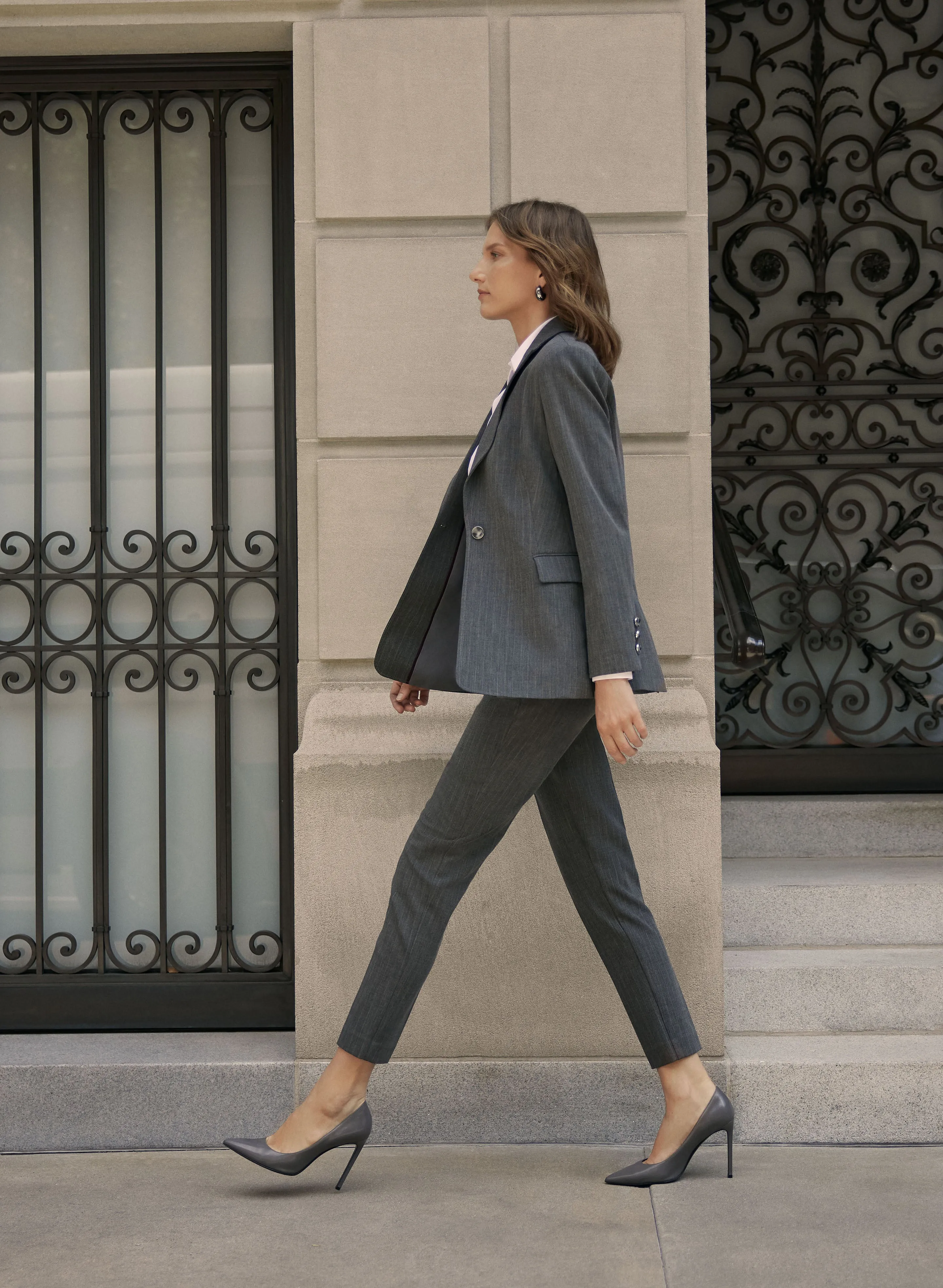 Giselle Pinstripe Slim-Leg Pants sold by Melanie Lyne product image thumbnail 3