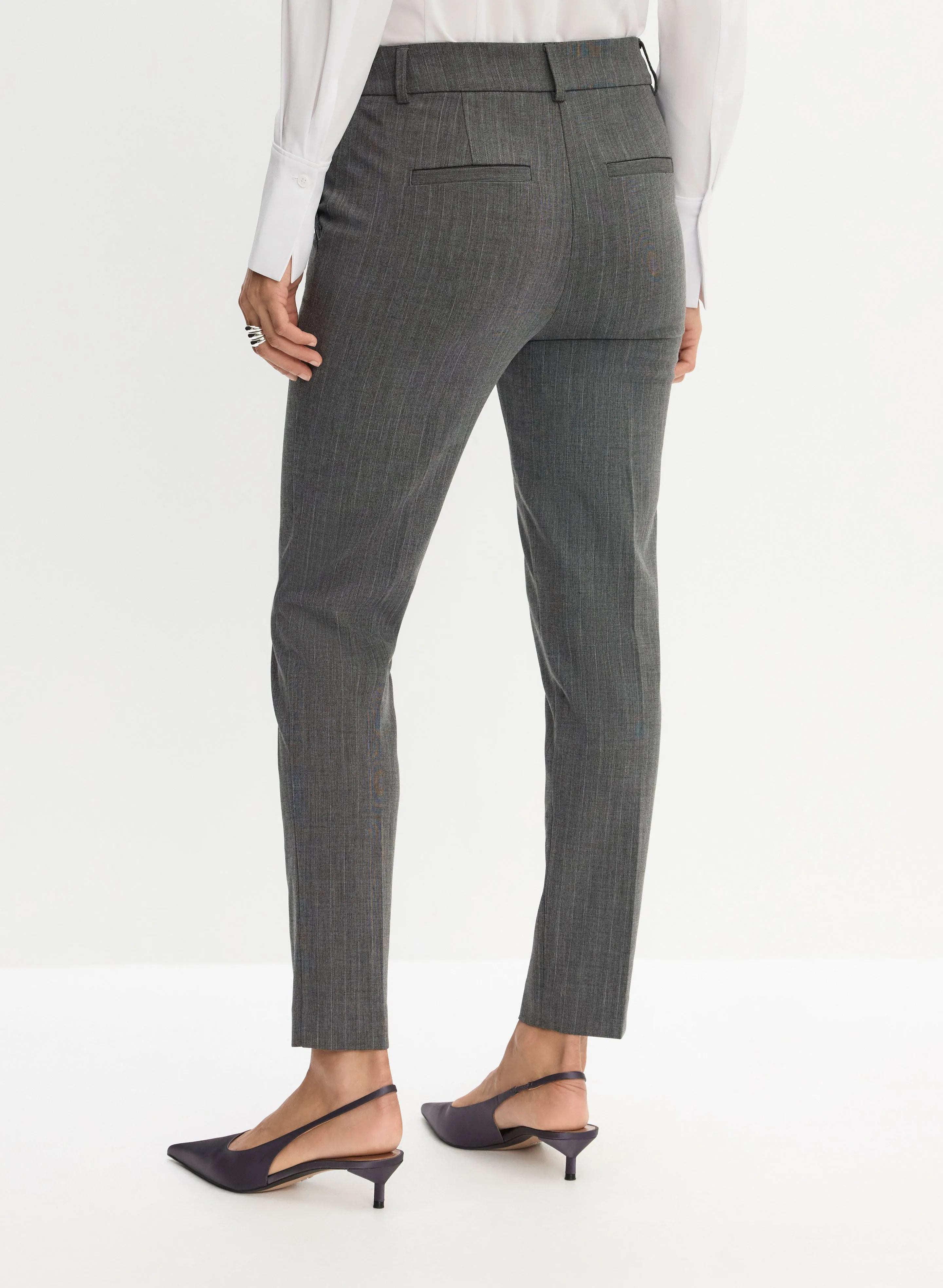 Giselle Pinstripe Slim-Leg Pants sold by Melanie Lyne product image thumbnail 2