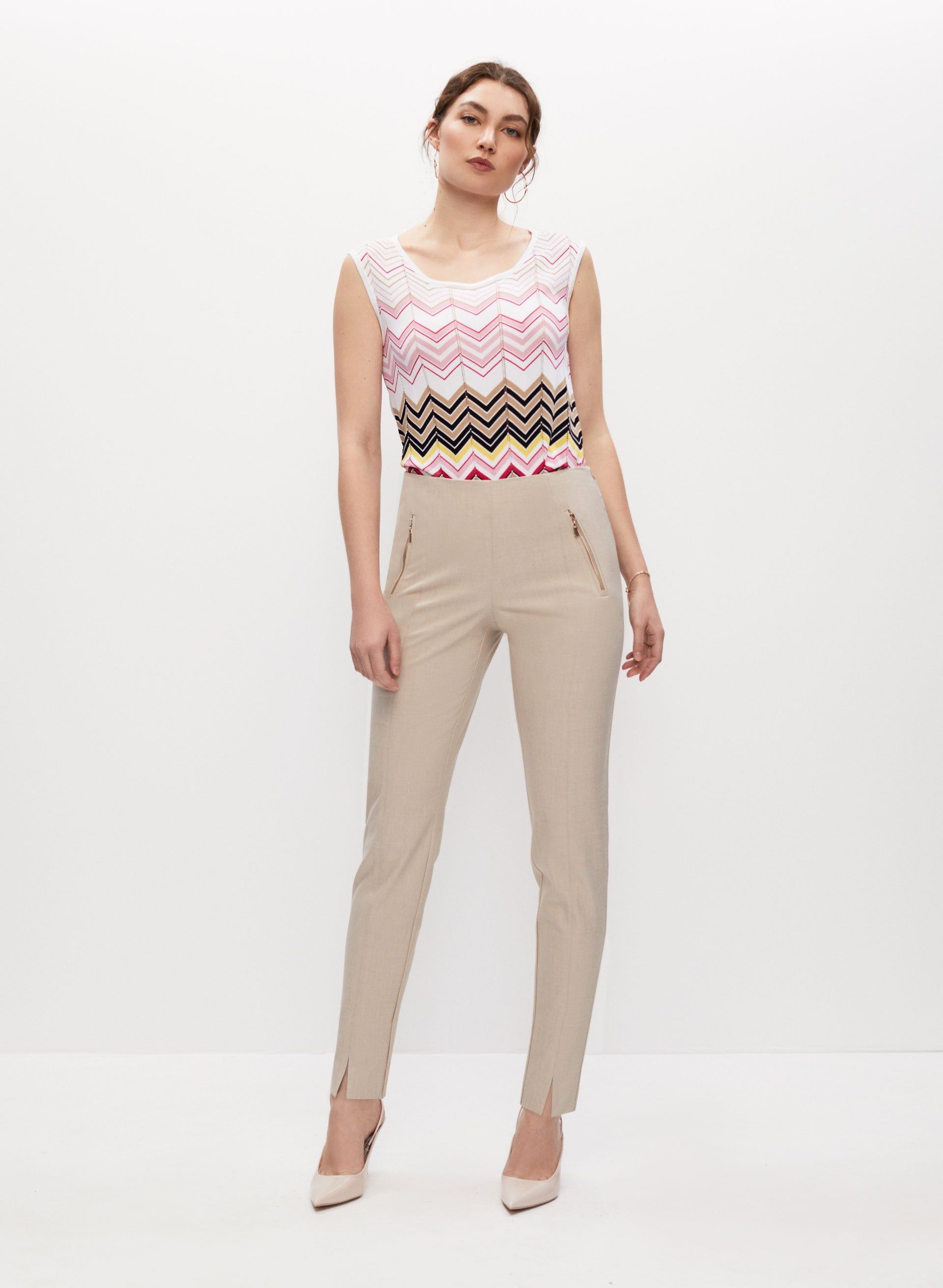 Amber Zip Detail Slim Leg Pants sold by Melanie Lyne product image thumbnail 2