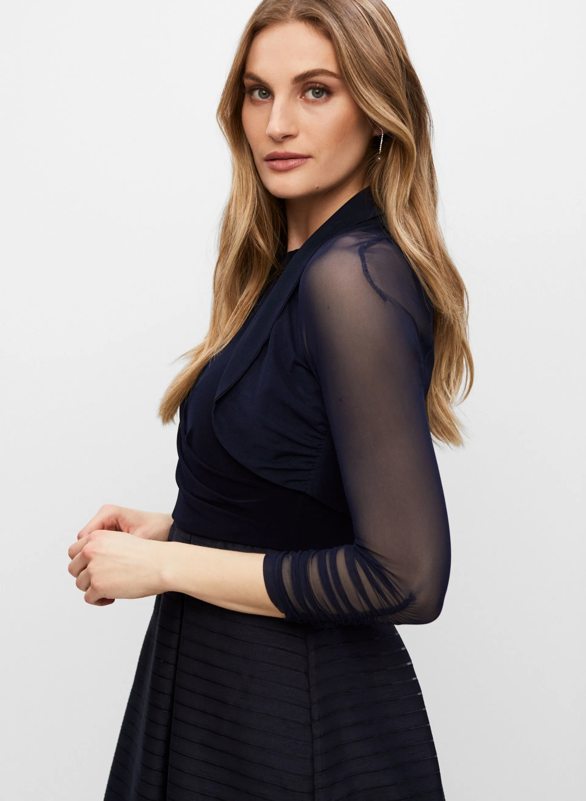 Sheer Sleeve Mesh Bolero sold by Melanie Lyne product image thumbnail 5