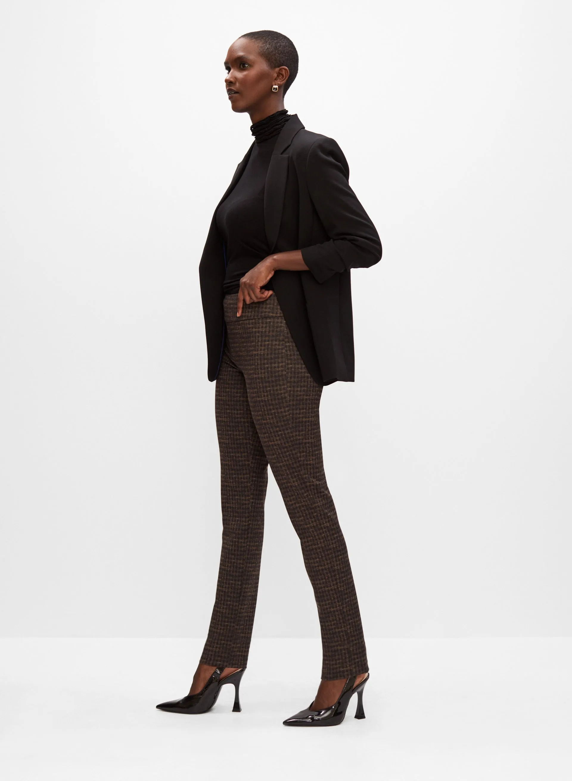 Joseph Ribkoff - Pull-On Houndstooth Motif Pants sold by Melanie Lyne product image thumbnail 3