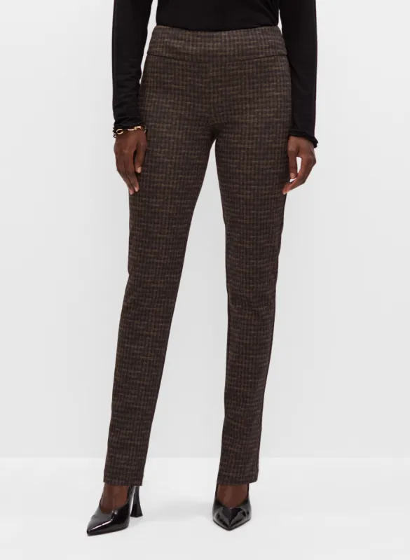 Joseph Ribkoff - Pull-On Houndstooth Motif Pants sold by Melanie Lyne