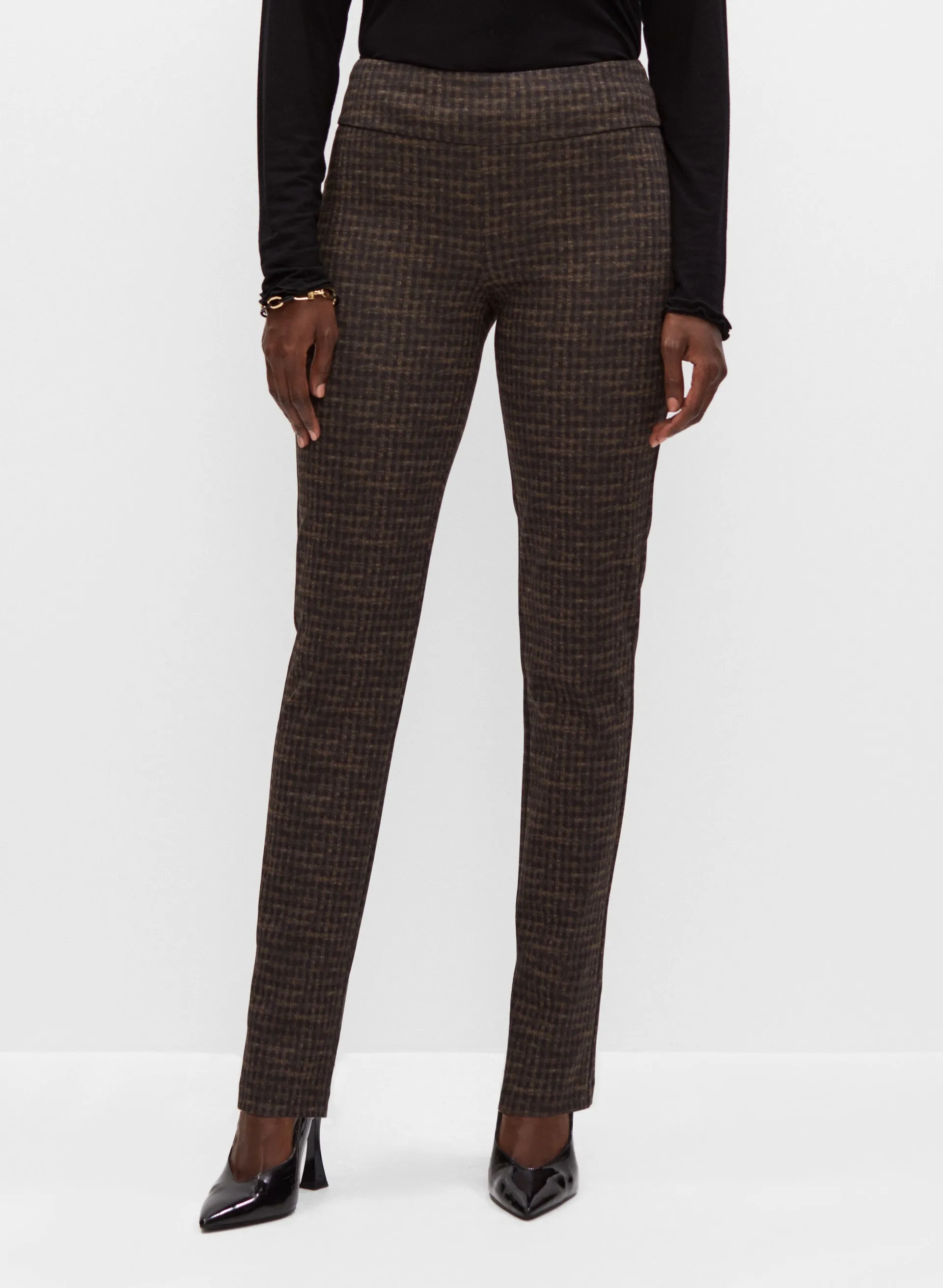 Joseph Ribkoff - Pull-On Houndstooth Motif Pants sold by Melanie Lyne