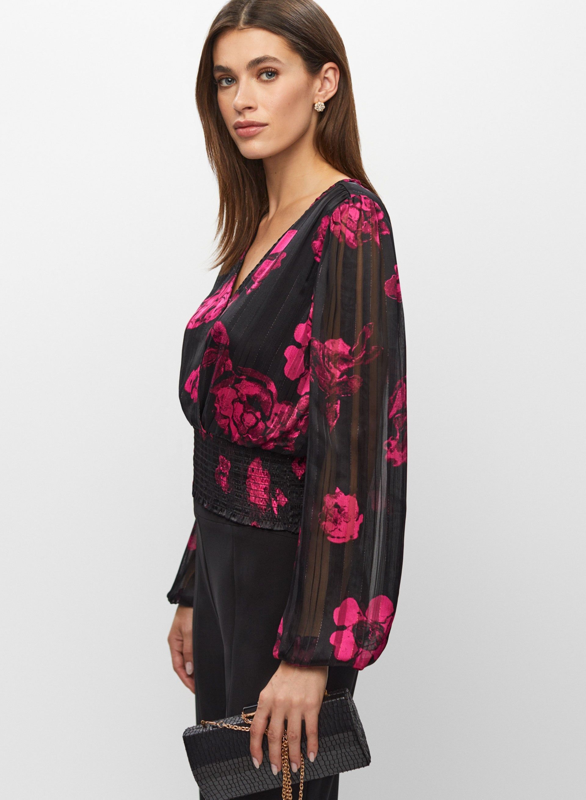 Floral Print Smocked Top sold by Melanie Lyne product image thumbnail 4