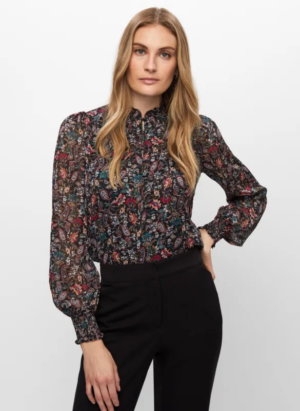 Paisley Print Long Sleeve Blouse sold by Melanie Lyne