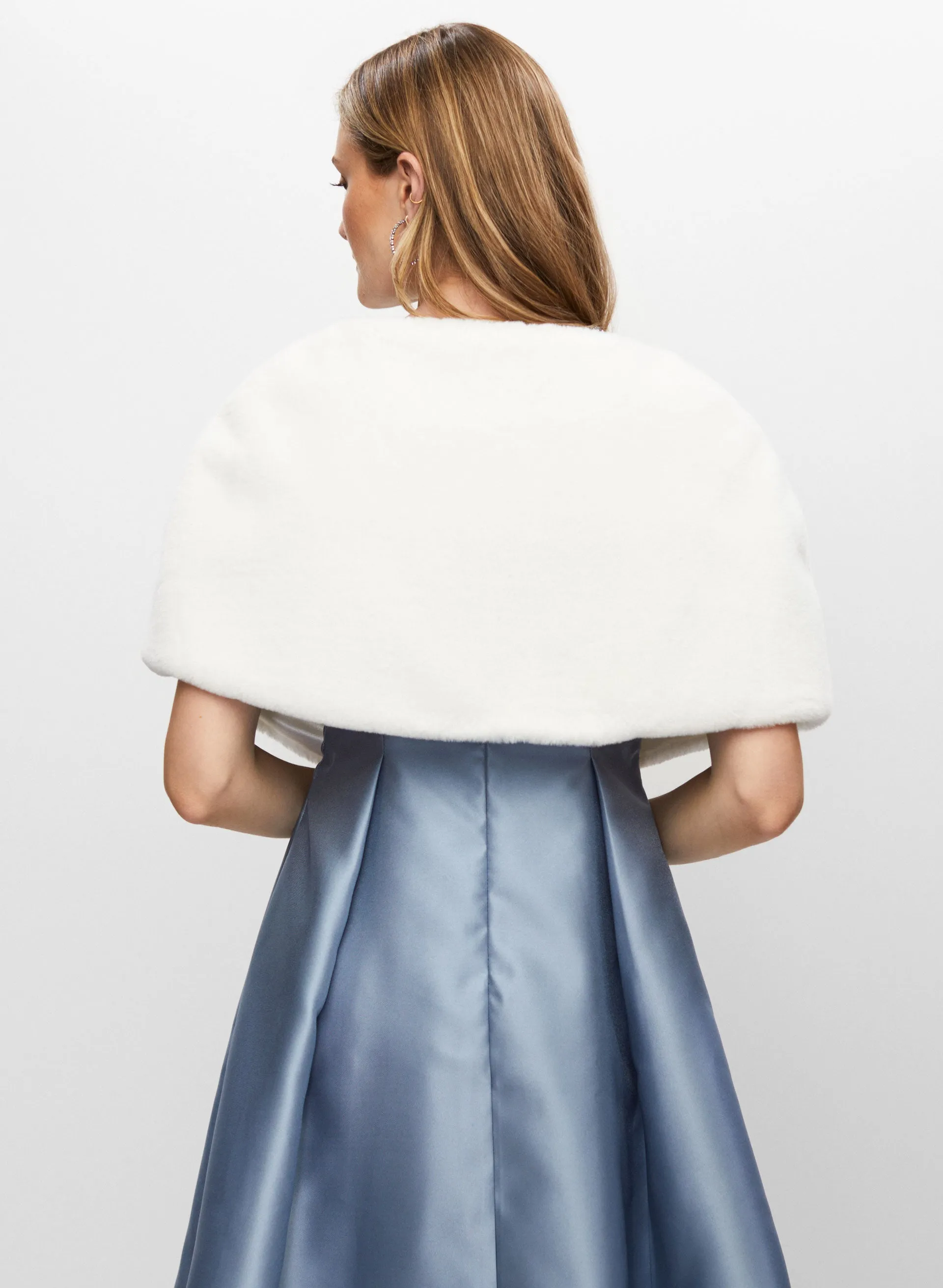 Faux Fur Brooch Detail Wrap sold by Melanie Lyne product image thumbnail 2