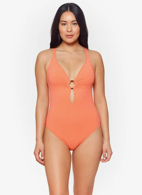 Bleu by Rod Beattie - Ring Detail One-Piece Swimsuit sold by Melanie Lyne