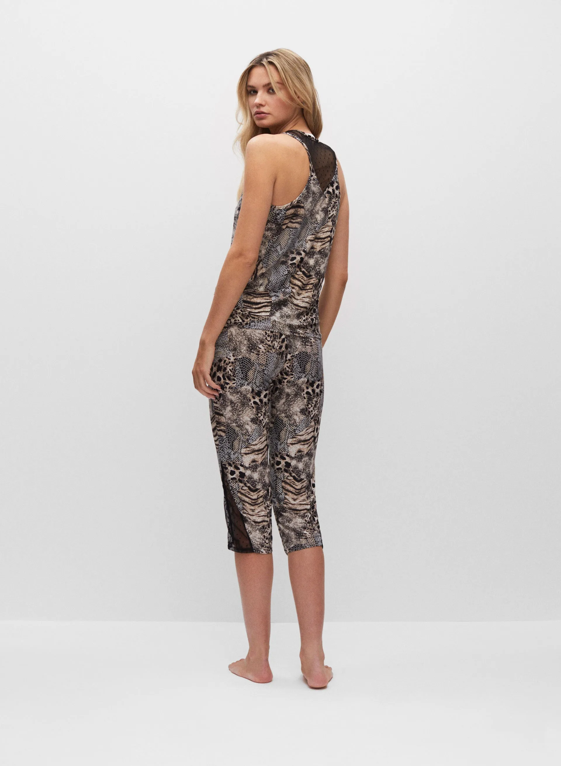 Animal Print Lace Trim Pyjama Set sold by Melanie Lyne product image thumbnail 2