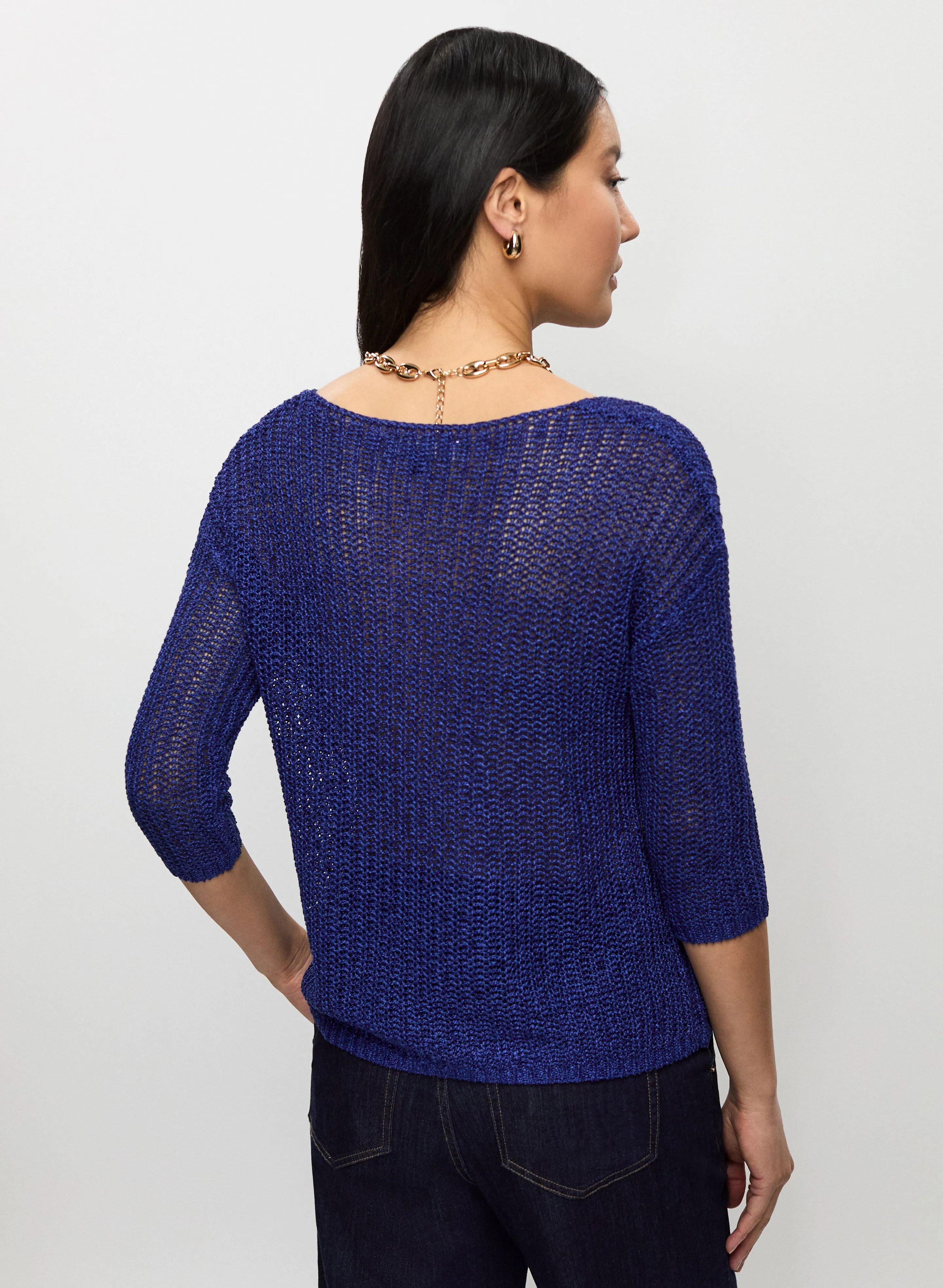 3/4 Sleeve Knit Sweater sold by Melanie Lyne product image thumbnail 4