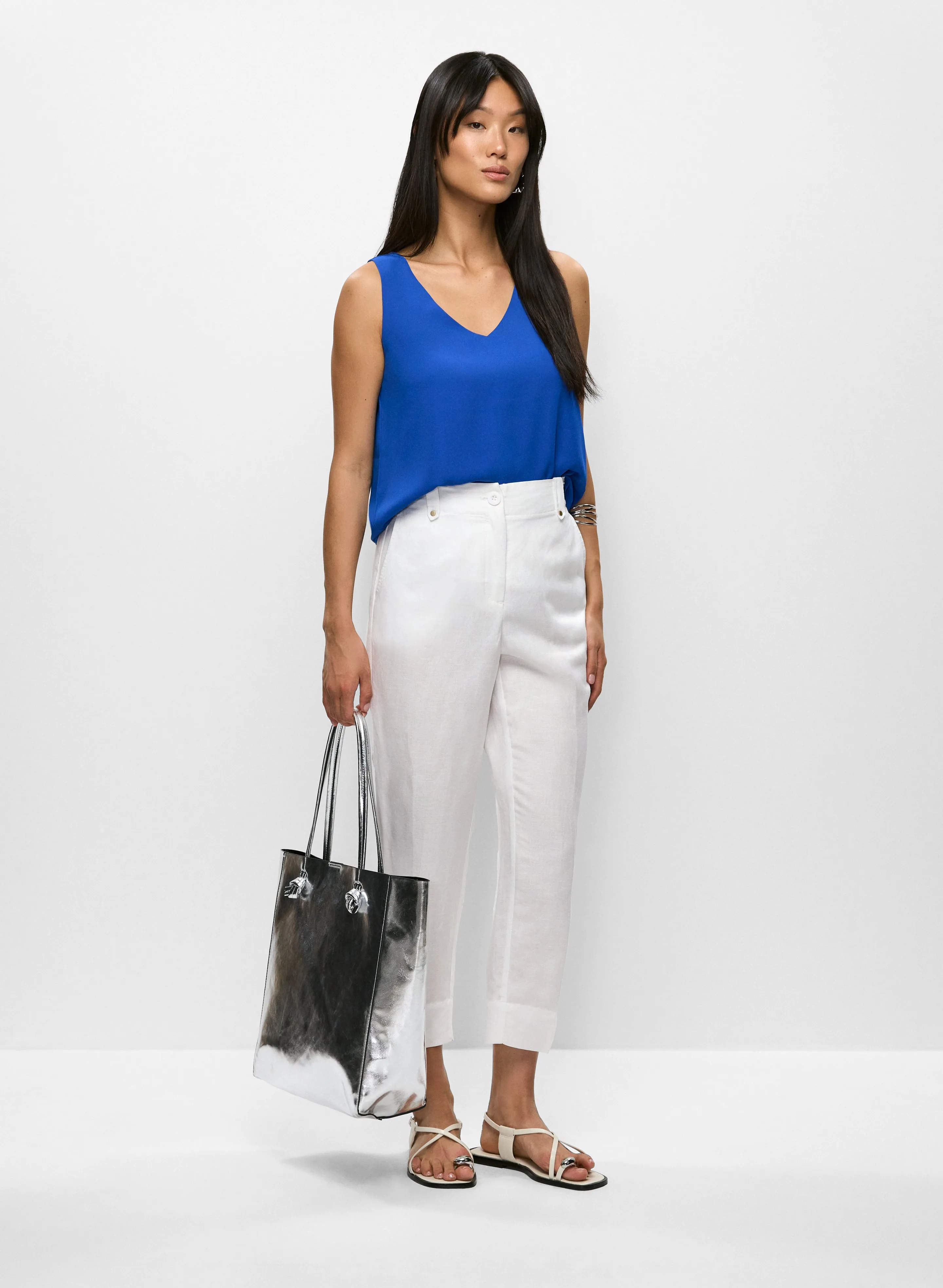 Essential Sleeveless V-Neck Blouse sold by Melanie Lyne product image thumbnail 3