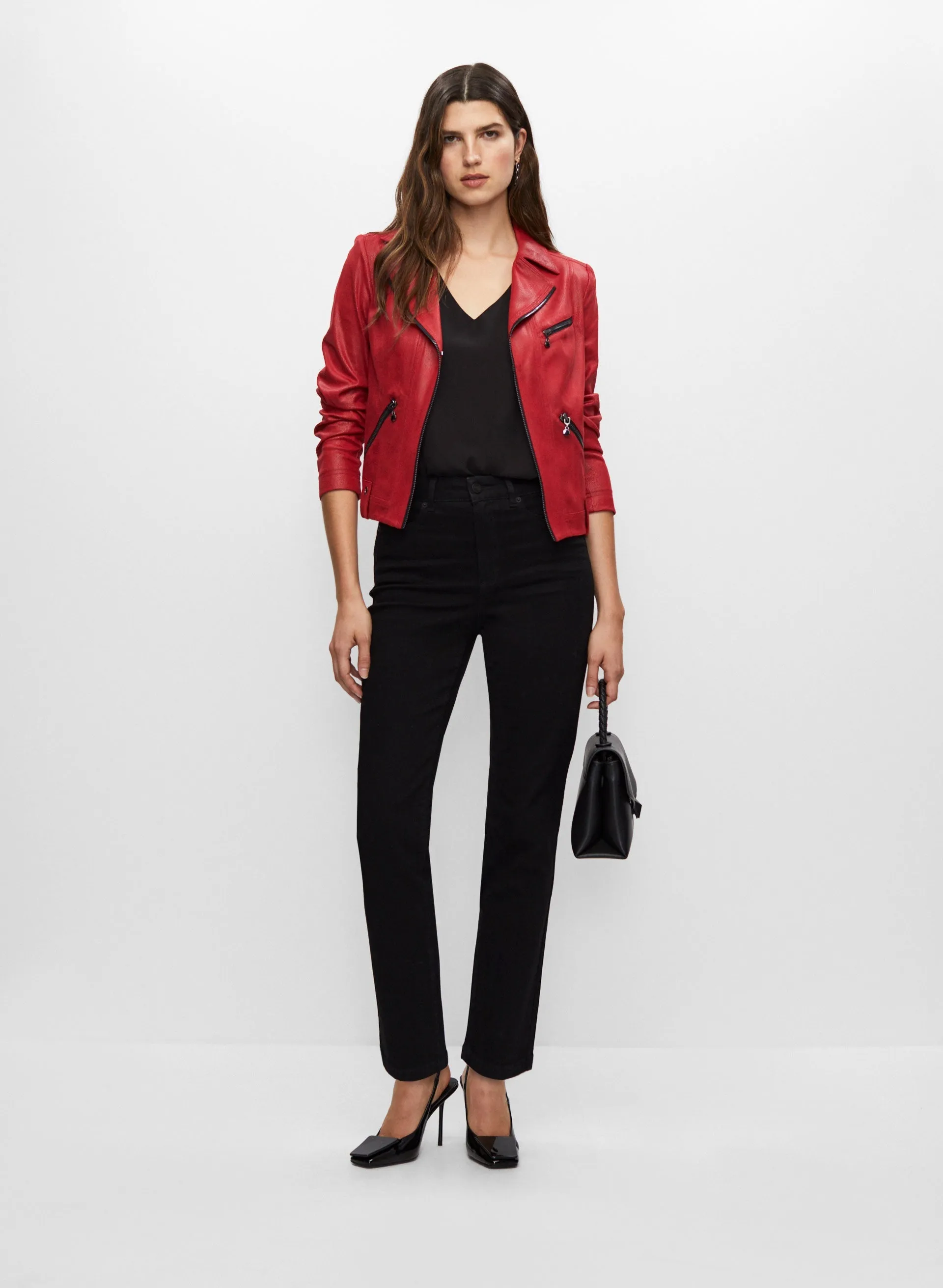 Vex - Zip Detail Faux Suede Jacket sold by Melanie Lyne product image thumbnail 4