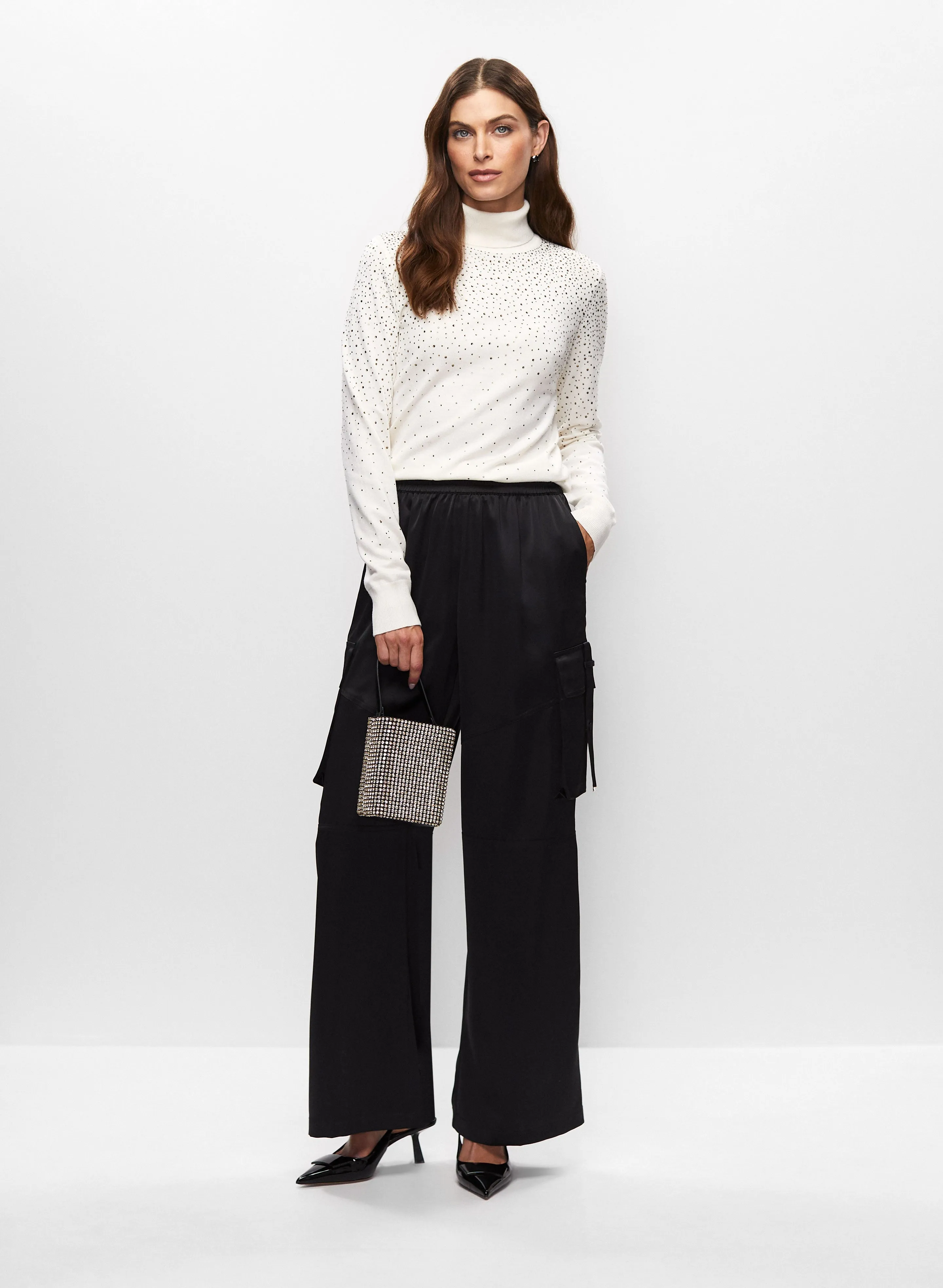 Rhinestone Detail Turtleneck Sweater sold by Melanie Lyne product image thumbnail 3