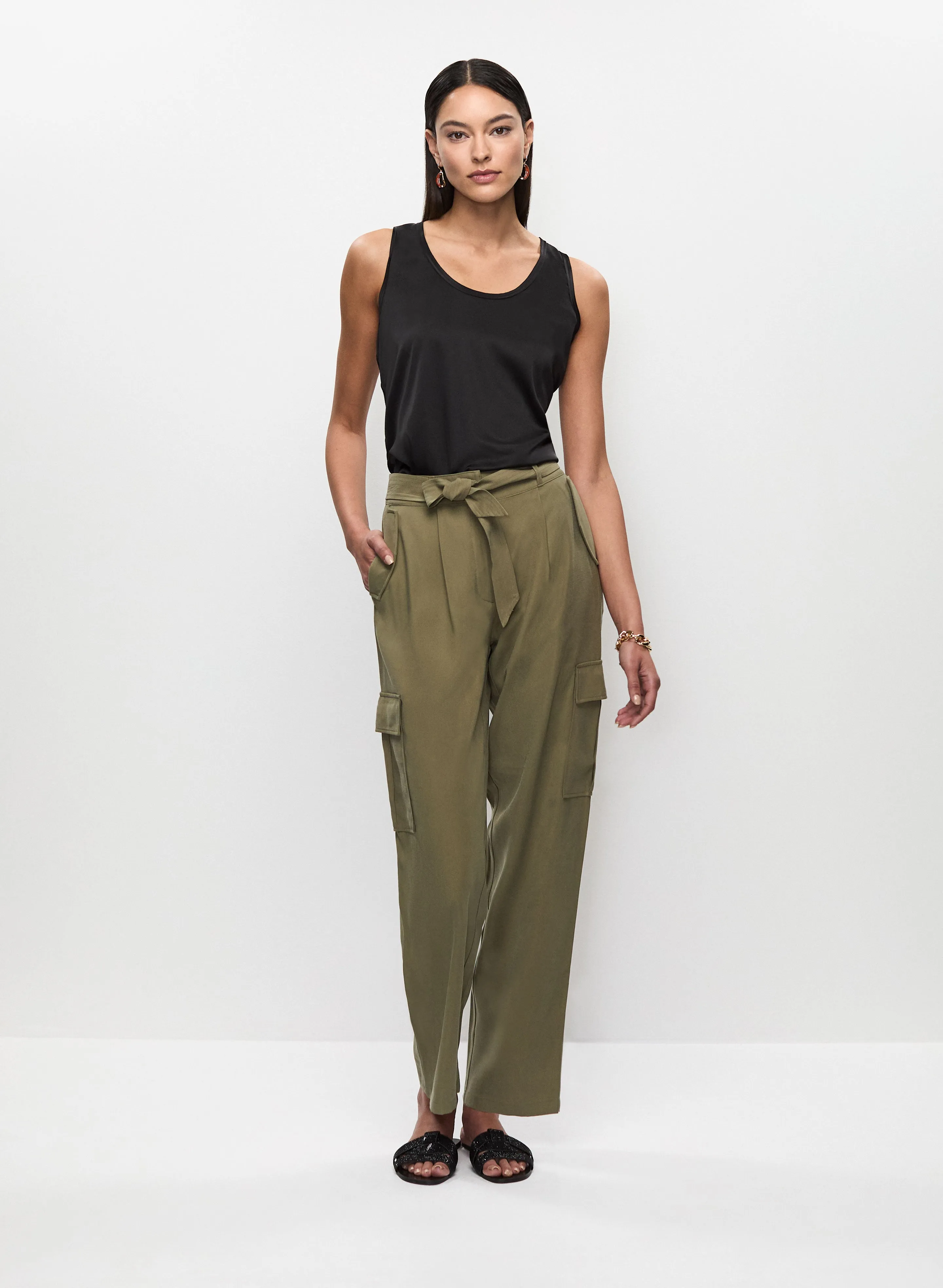 Satin Sleeveless Top & Cargo Pants sold by Melanie Lyne