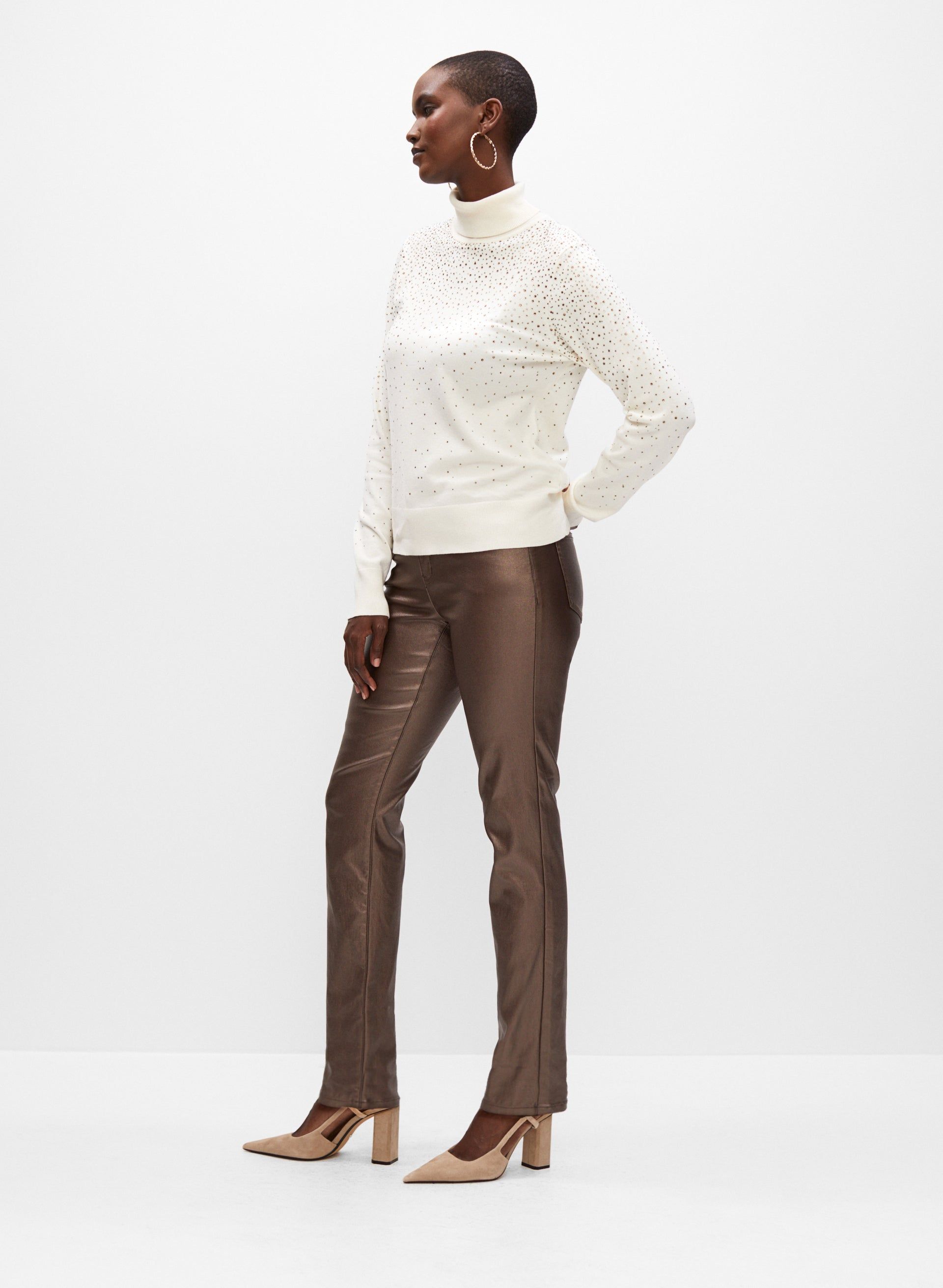 Glossy Slim Leg Jeans sold by Melanie Lyne product image thumbnail 3