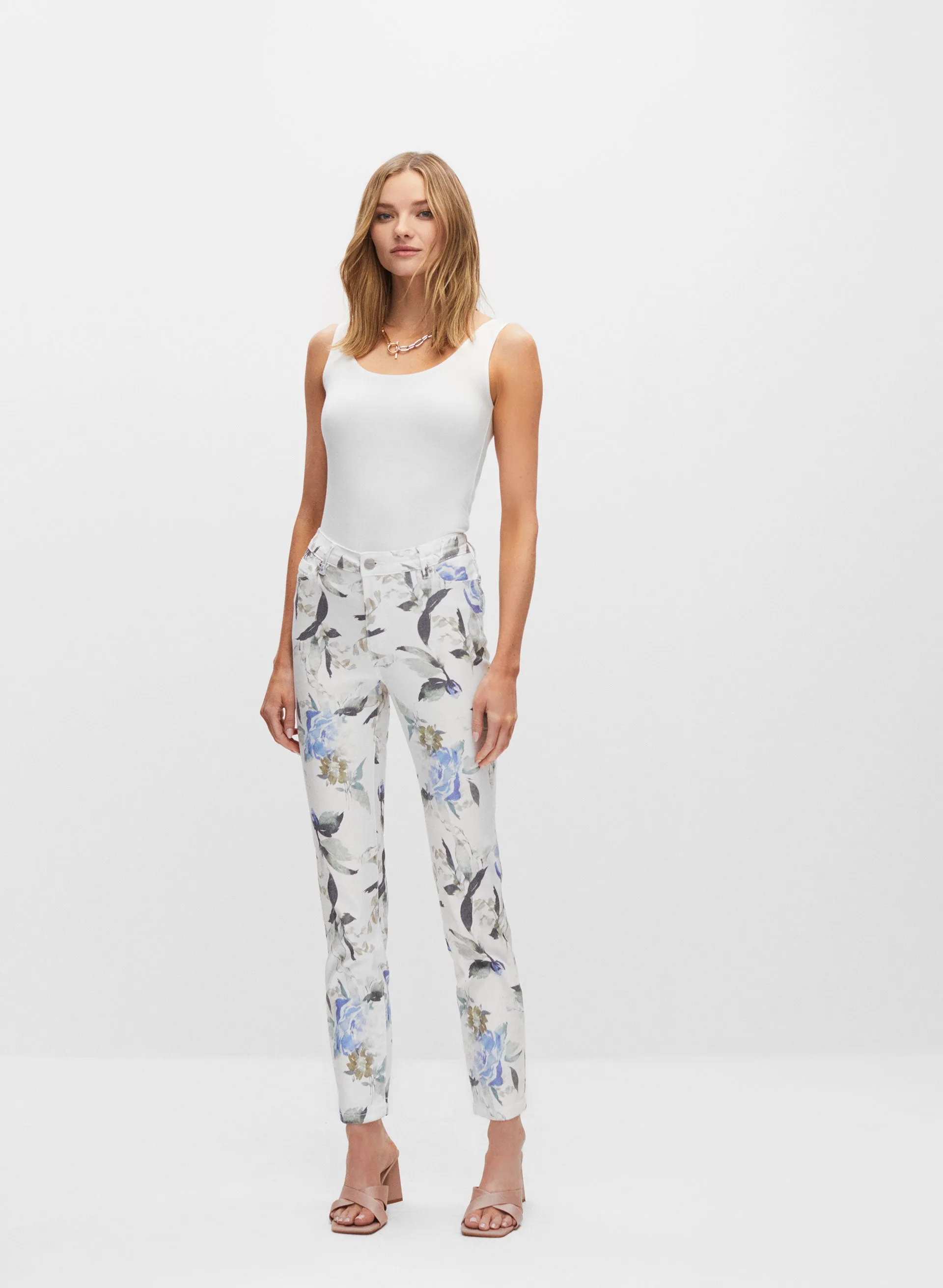 Floral Print Slim Leg Jeans sold by Melanie Lyne