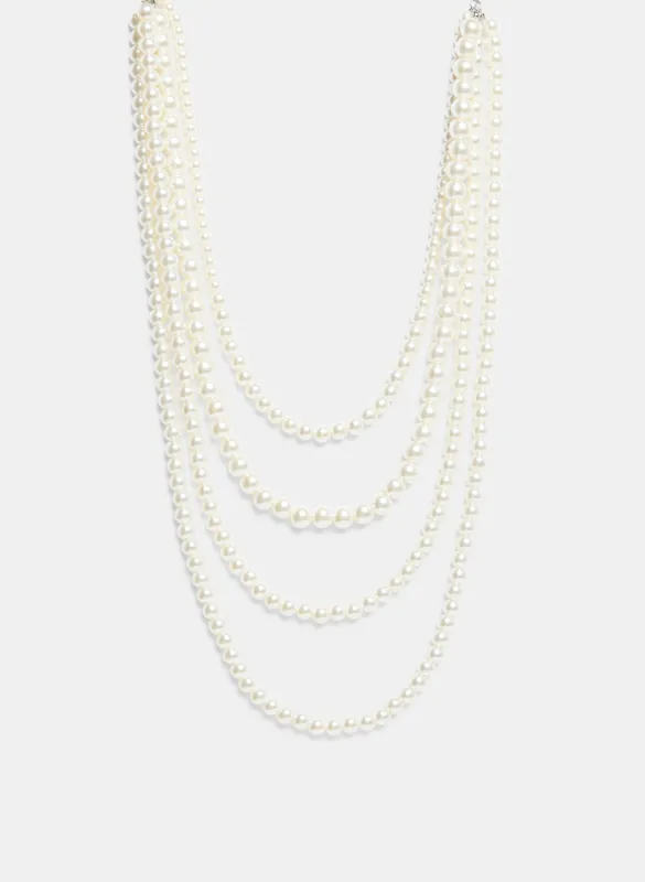 Multi-Row Faux Pearl Necklace sold by Melanie Lyne
