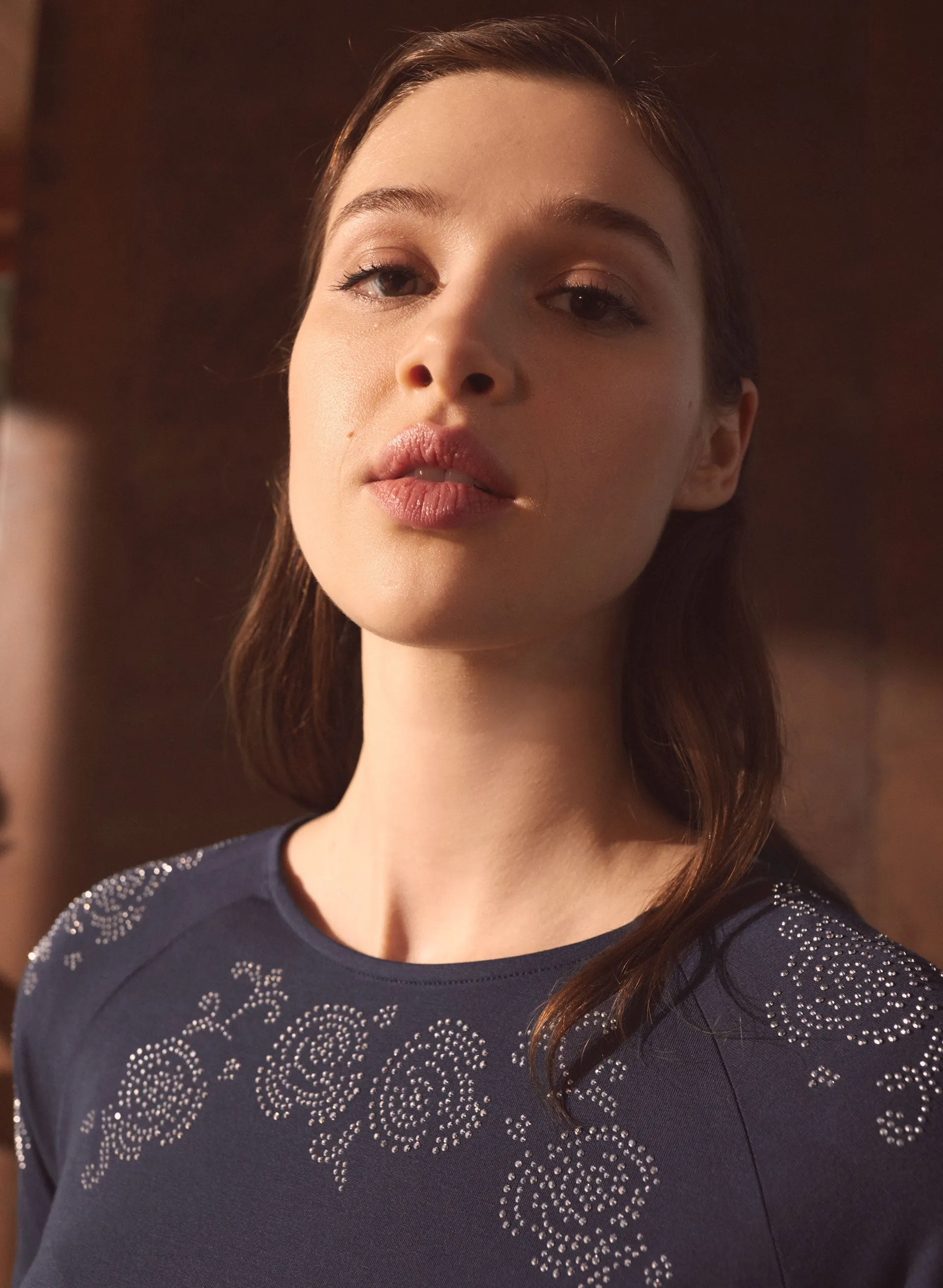 Rhinestone Rose Detail Tee sold by Melanie Lyne product image thumbnail 3