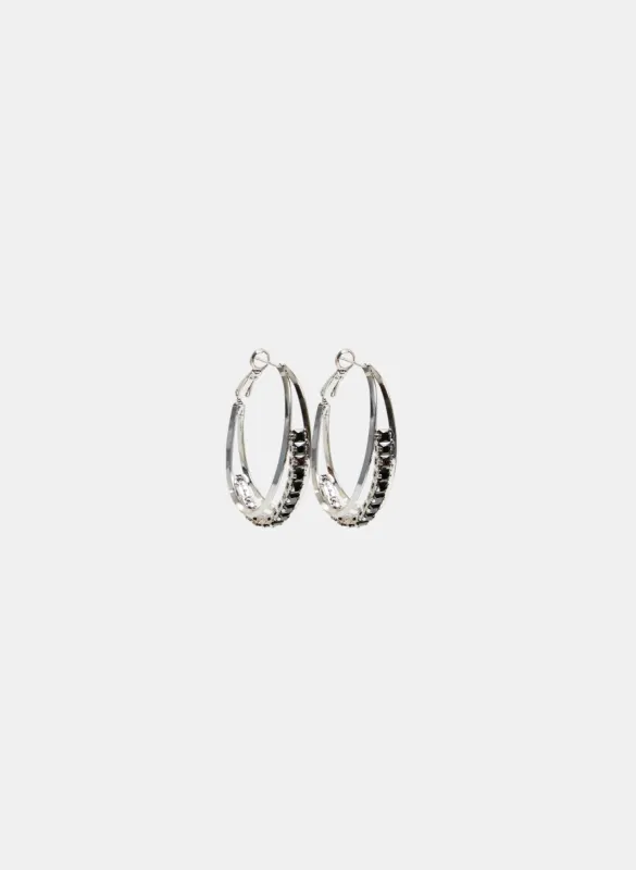 Embellished Double Hoop Earrings sold by Melanie Lyne