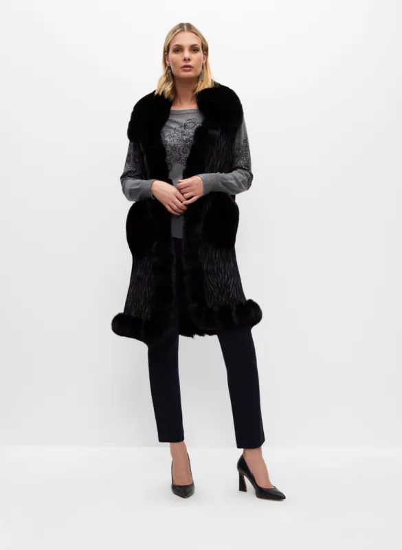 Sleeveless Faux Fur Poncho sold by Melanie Lyne