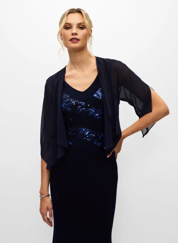 Joseph Ribkoff - Cascading Ruffle Bolero sold by Melanie Lyne