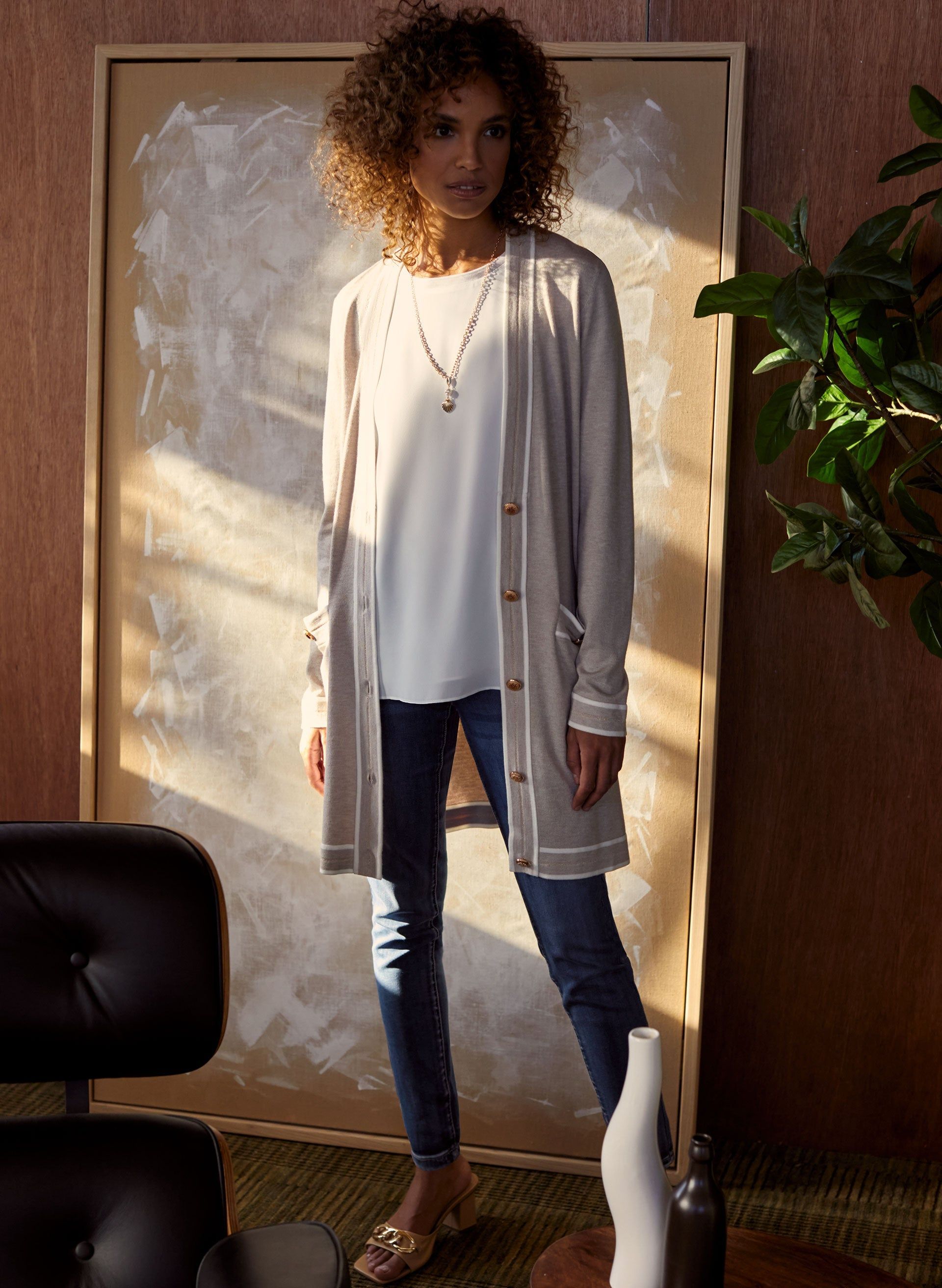 Long Sleeve Knit Cardigan sold by Melanie Lyne product image thumbnail 3