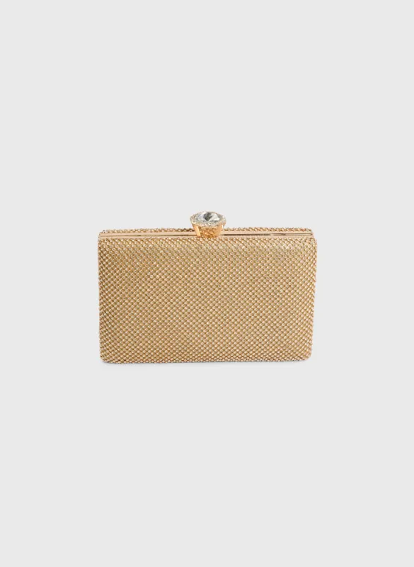 Crystal Embellished Rectangular Clutch sold by Melanie Lyne