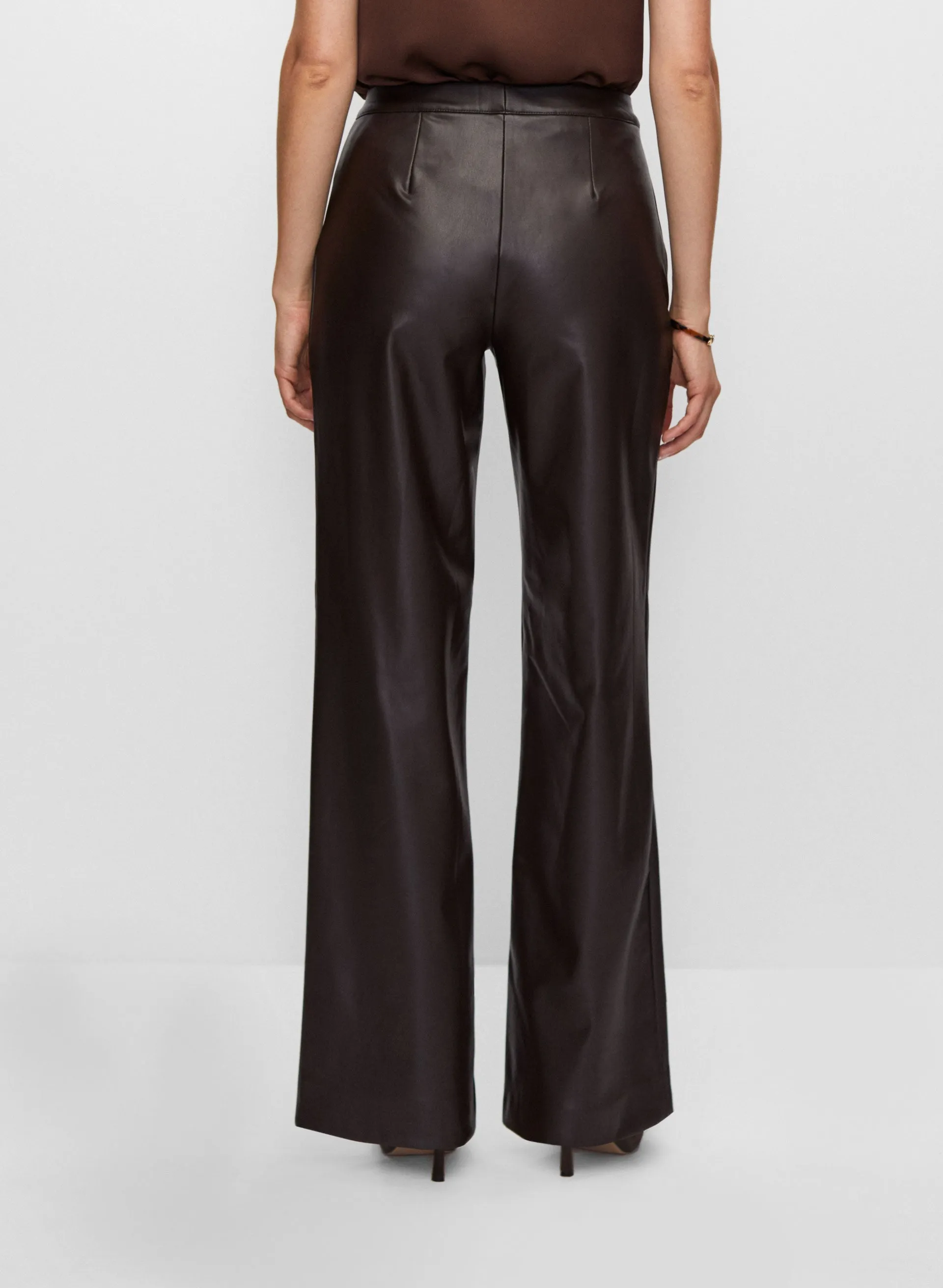 Vegan Leather Straight Leg Pants sold by Melanie Lyne product image thumbnail 2