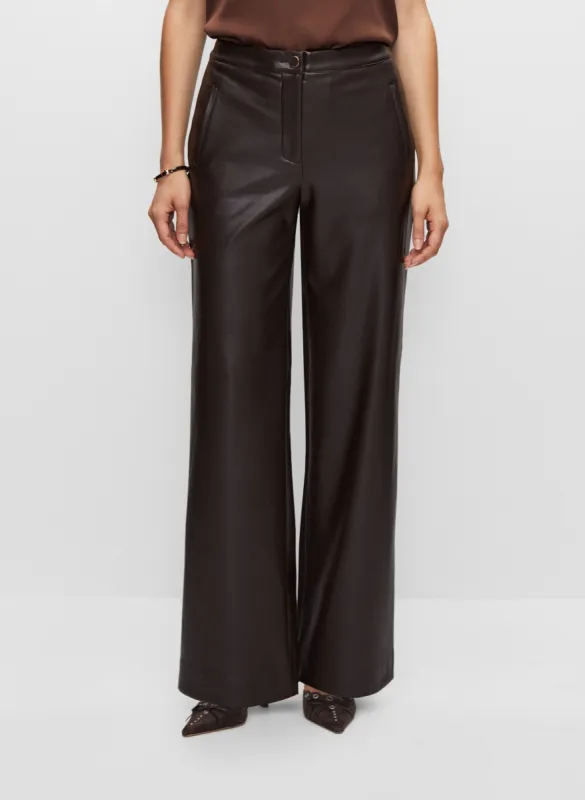 Vegan Leather Straight Leg Pants sold by Melanie Lyne