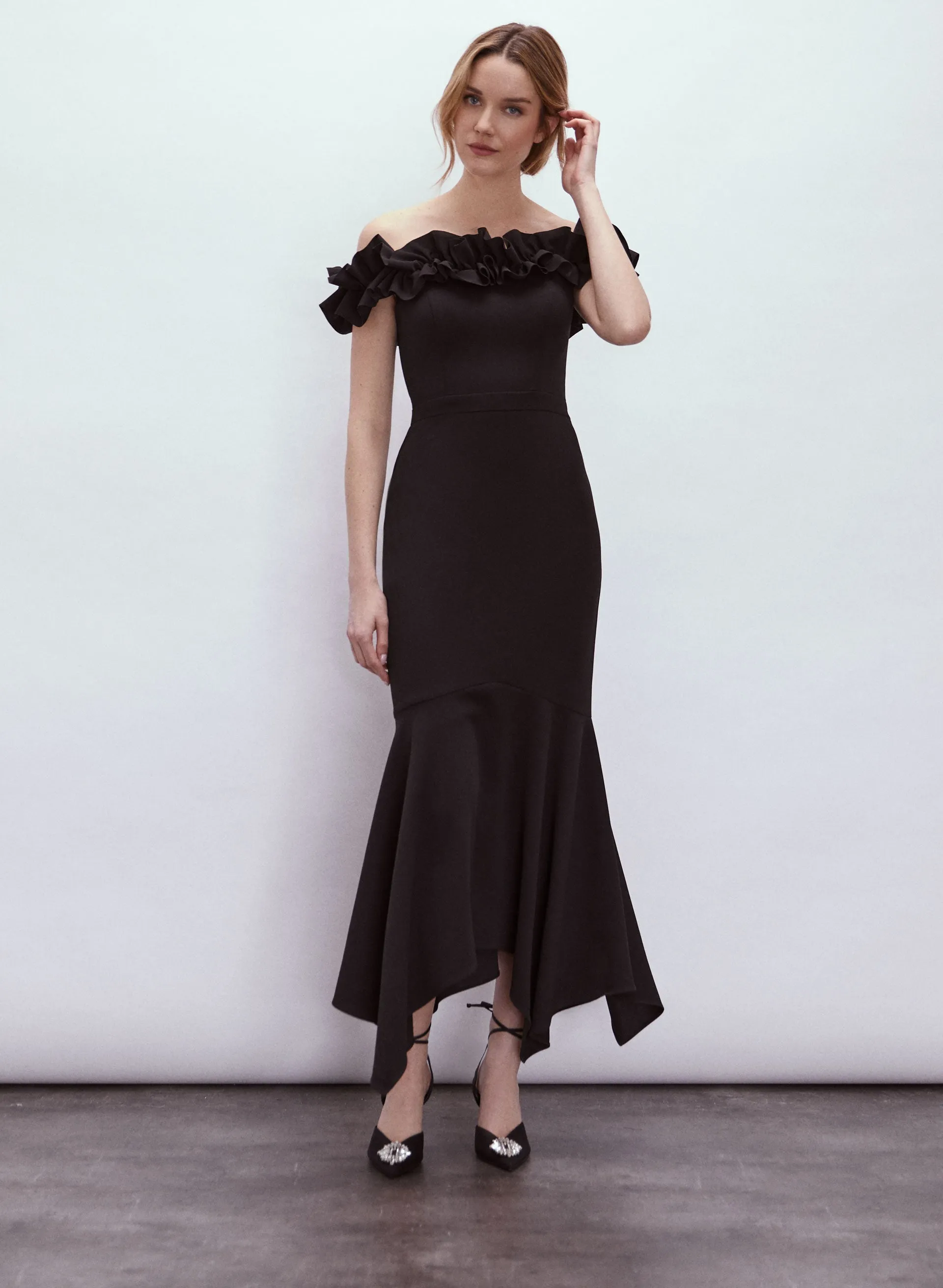Off The Shoulder Ruffle Dress sold by Melanie Lyne