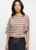 Striped Drawstring-Hem Top sold by Melanie Lyne