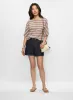 Striped Drawstring-Hem Top sold by Melanie Lyne