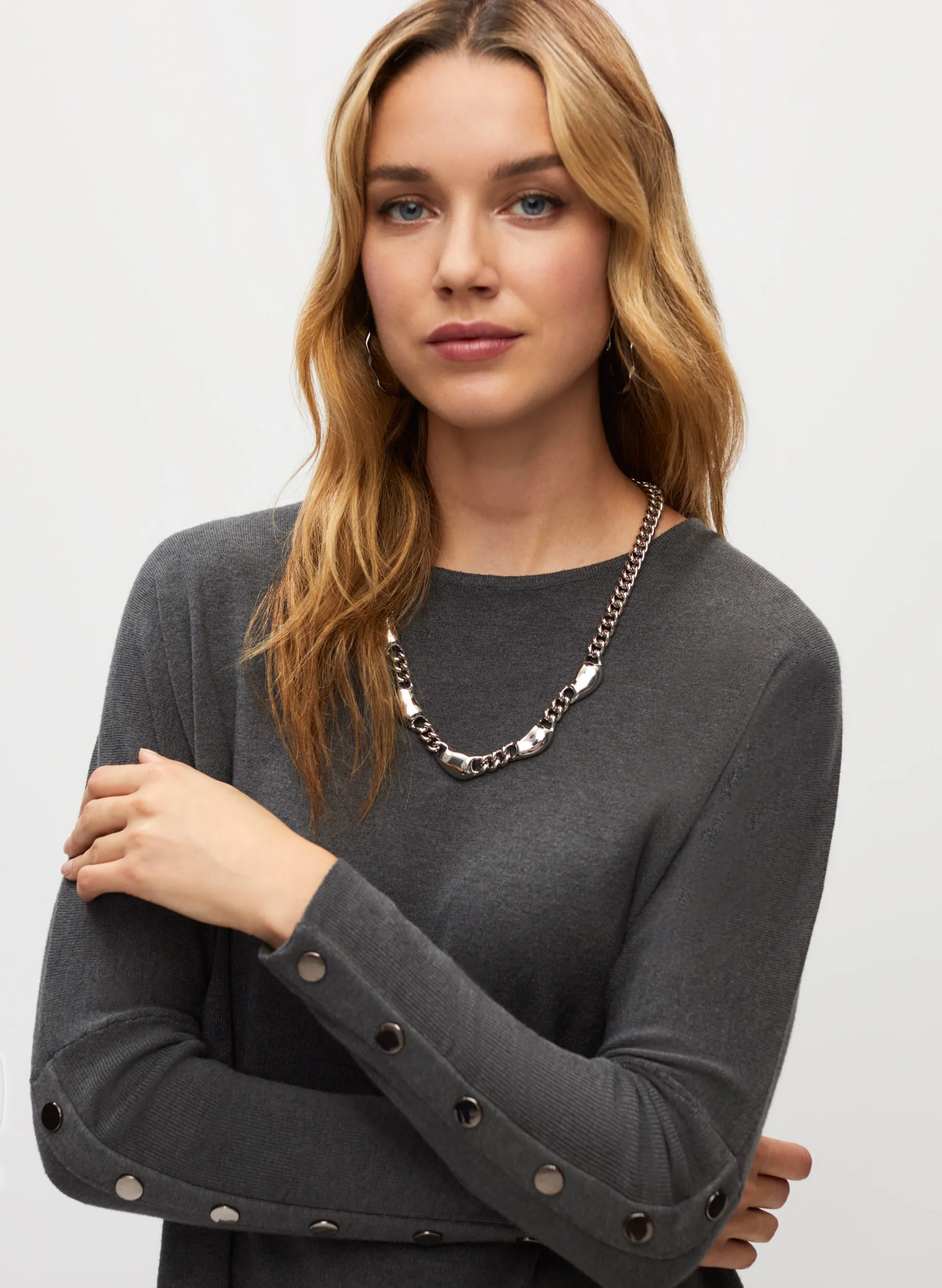 Light Button Detail Sweater sold by Melanie Lyne product image thumbnail 2