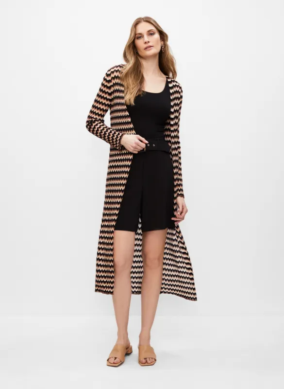 Zig-Zag Print Duster Cardigan sold by Melanie Lyne
