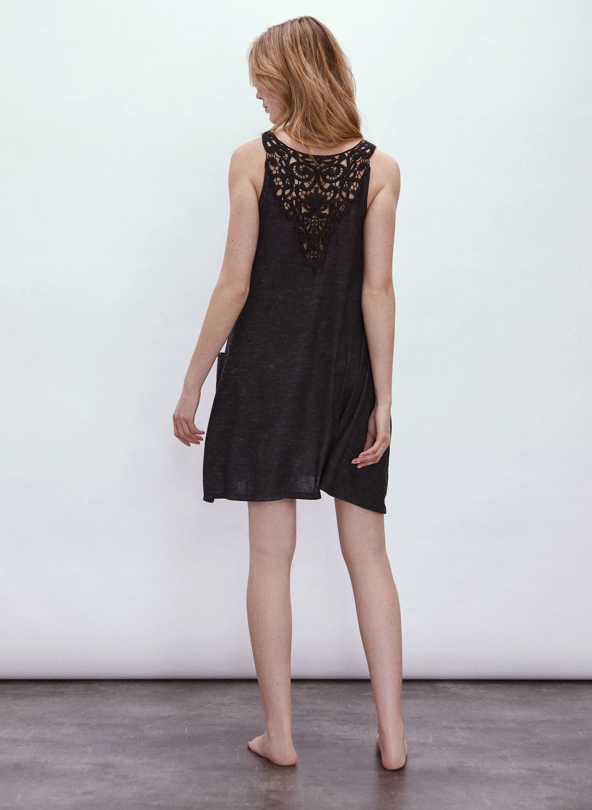 Lace Back Sleepshirt With Pockets sold by Melanie Lyne product image thumbnail 2