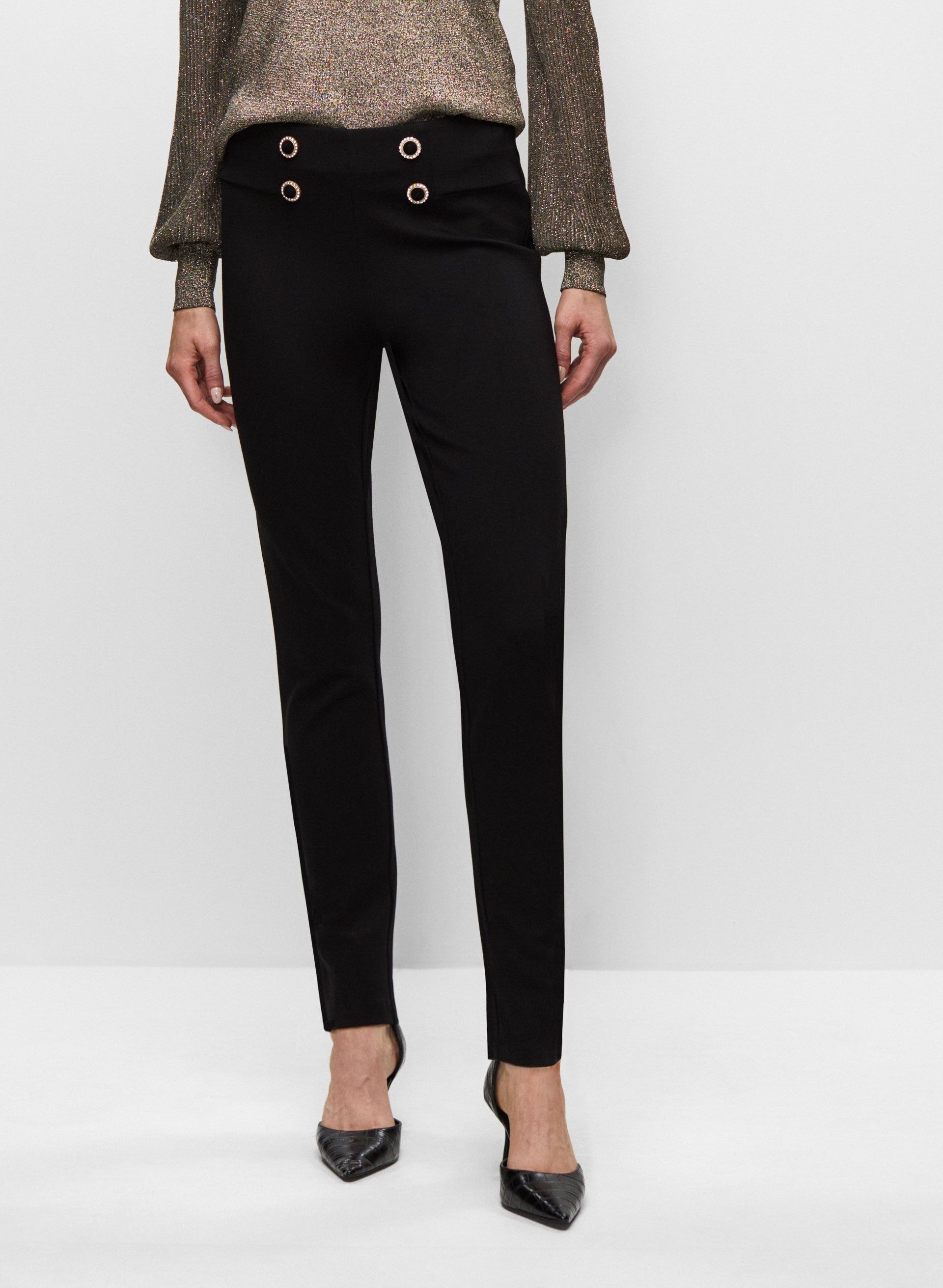 Jewel Button Pull-On Pants sold by Melanie Lyne