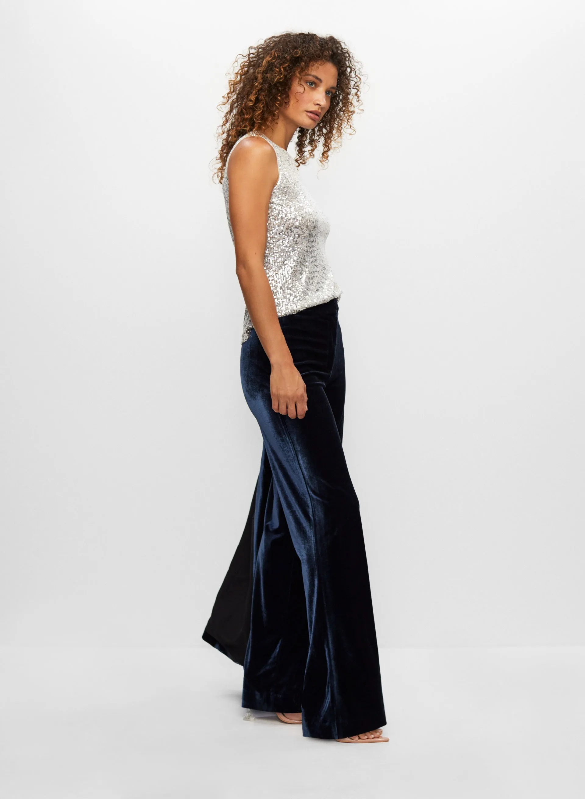 Velour Wide Leg Pants sold by Melanie Lyne product image thumbnail 5