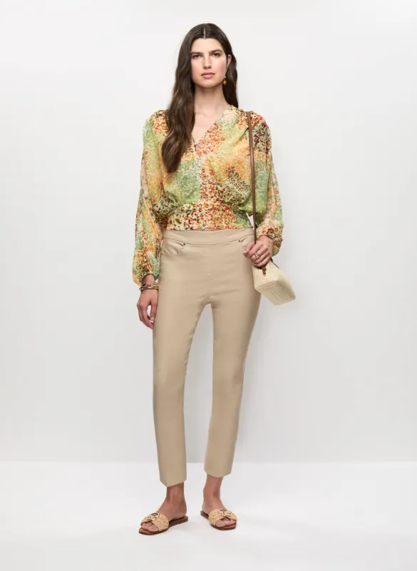 Animal Print Chiffon Top & Pull-On Slim Leg Pants sold by Melanie Lyne