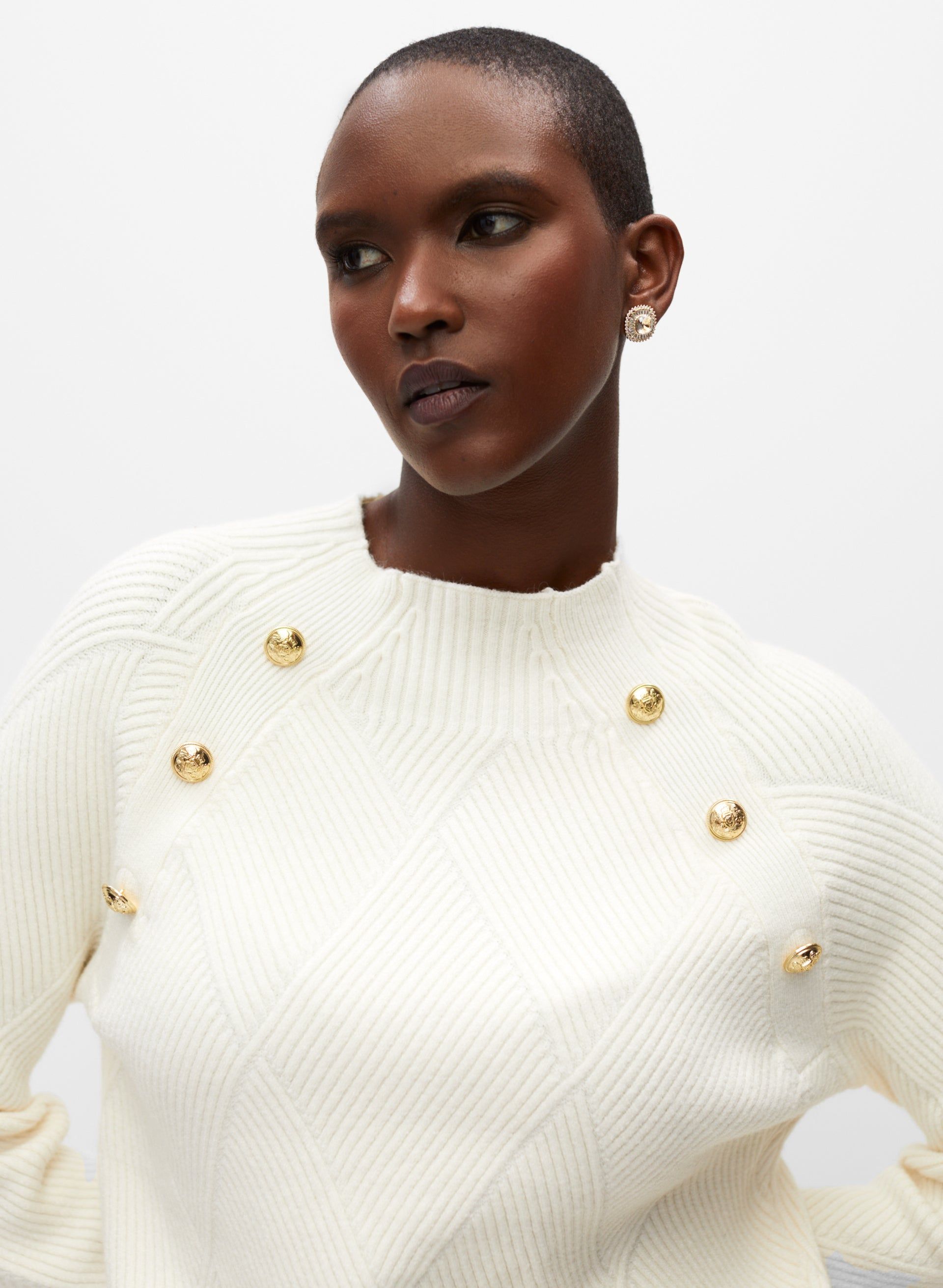 Diamond Rib Knit Pullover Sweater sold by Melanie Lyne product image thumbnail 2