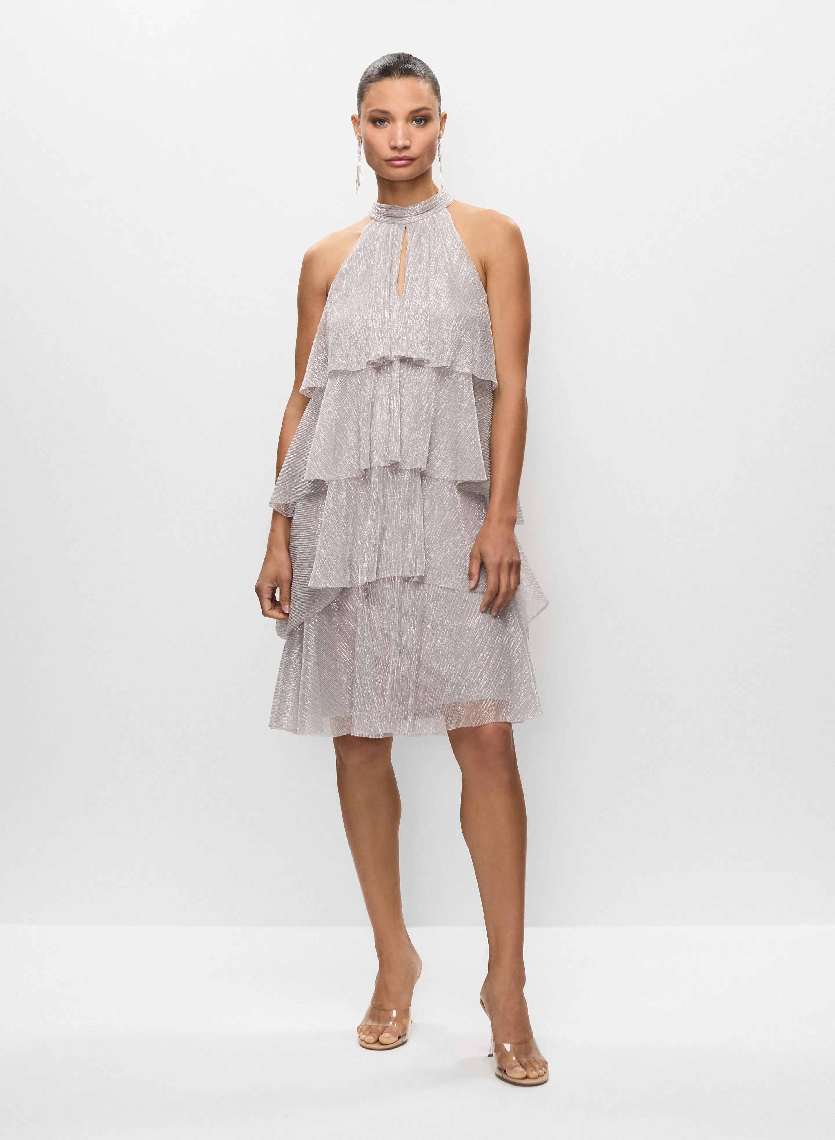 Tiered Metallic Dress sold by Melanie Lyne