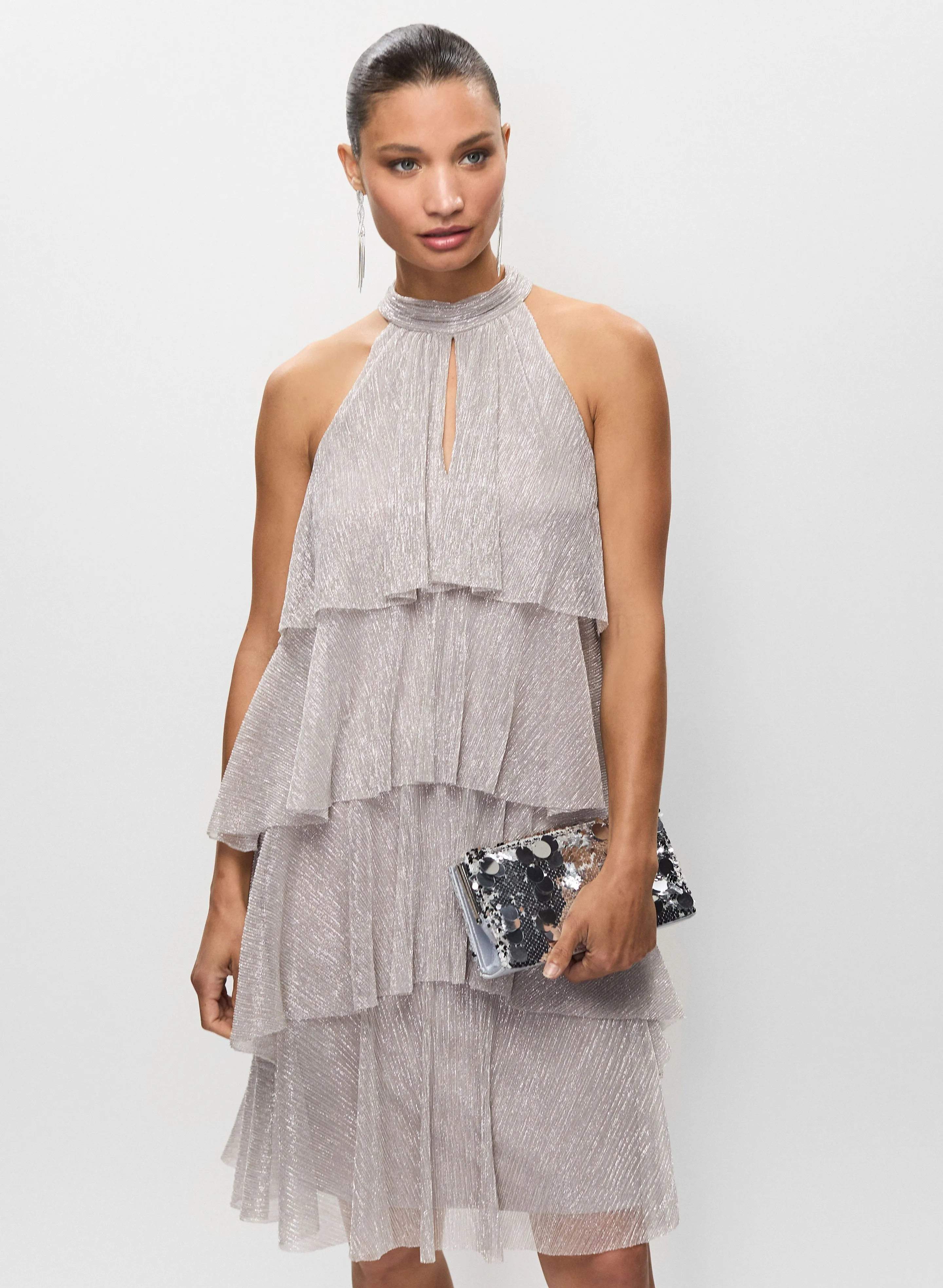 Tiered Metallic Dress sold by Melanie Lyne product image thumbnail 2