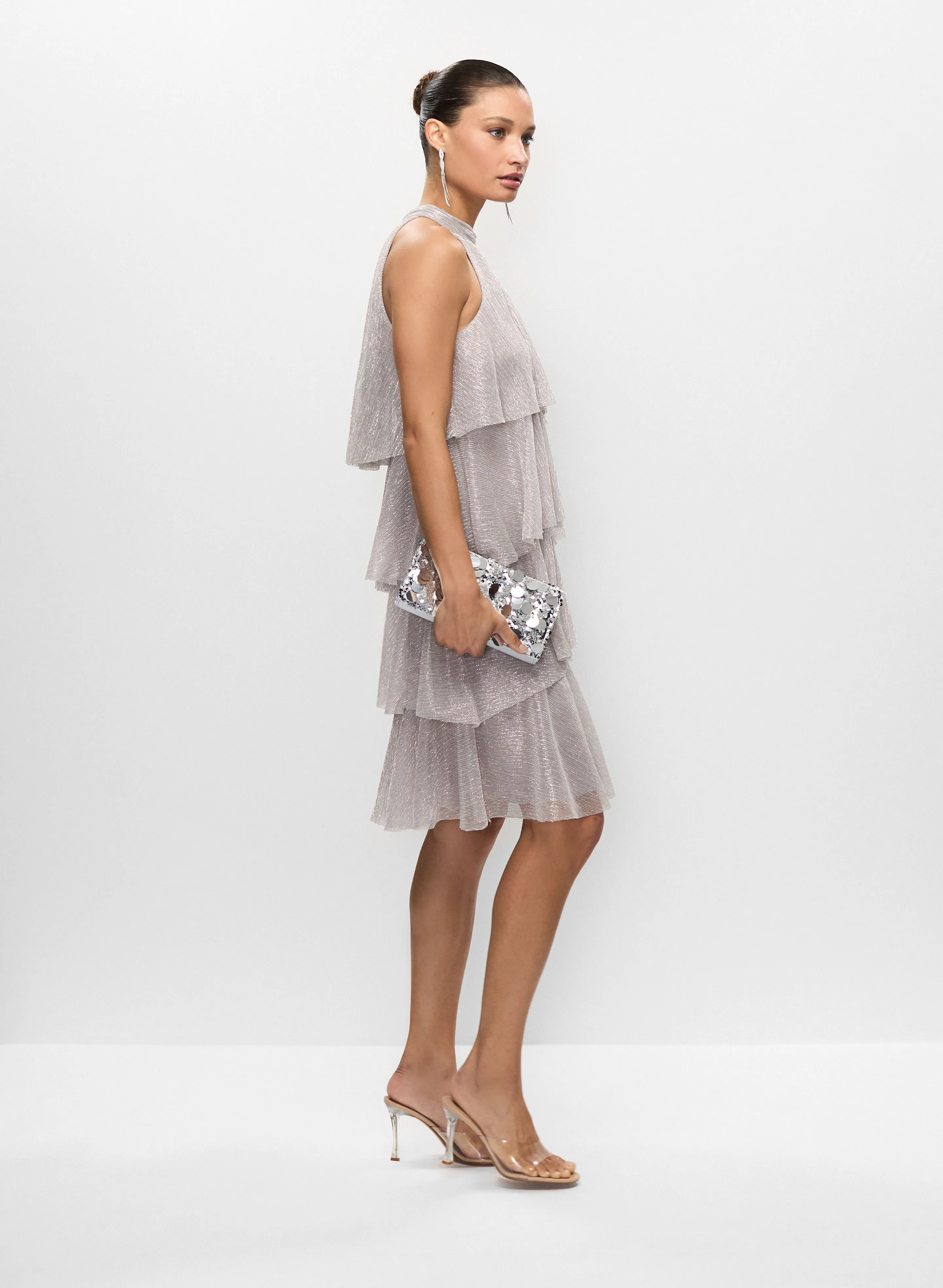 Tiered Metallic Dress sold by Melanie Lyne product image thumbnail 3