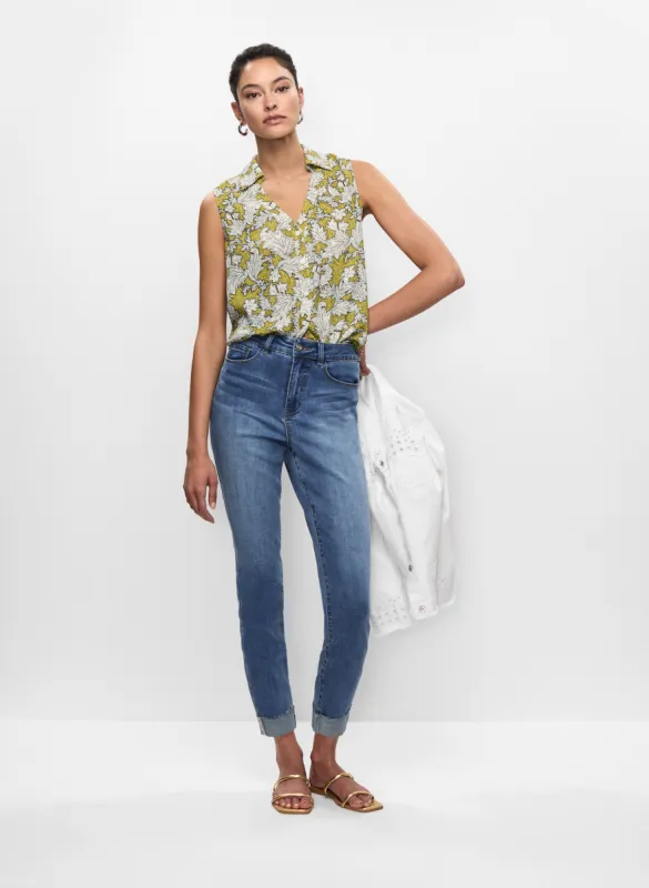 Eyelet Trim Jacket & Slim Leg Cuffed Jeans sold by Melanie Lyne