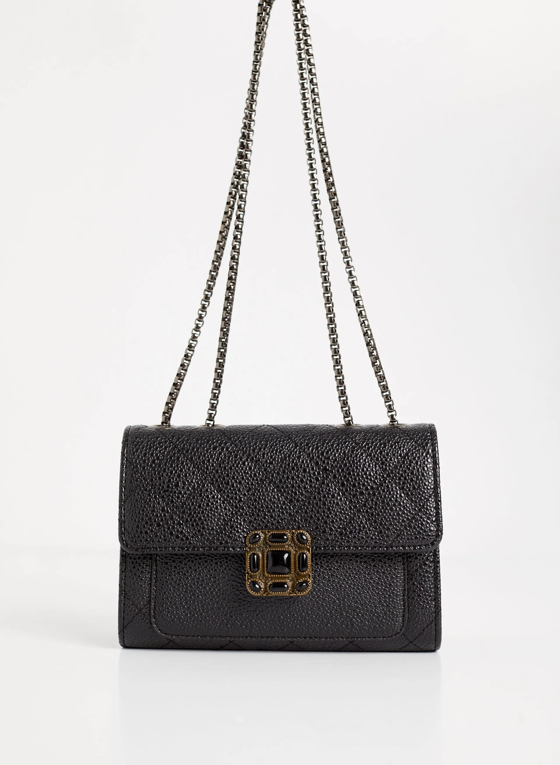 Stone Detail Quilted Clutch sold by Melanie Lyne