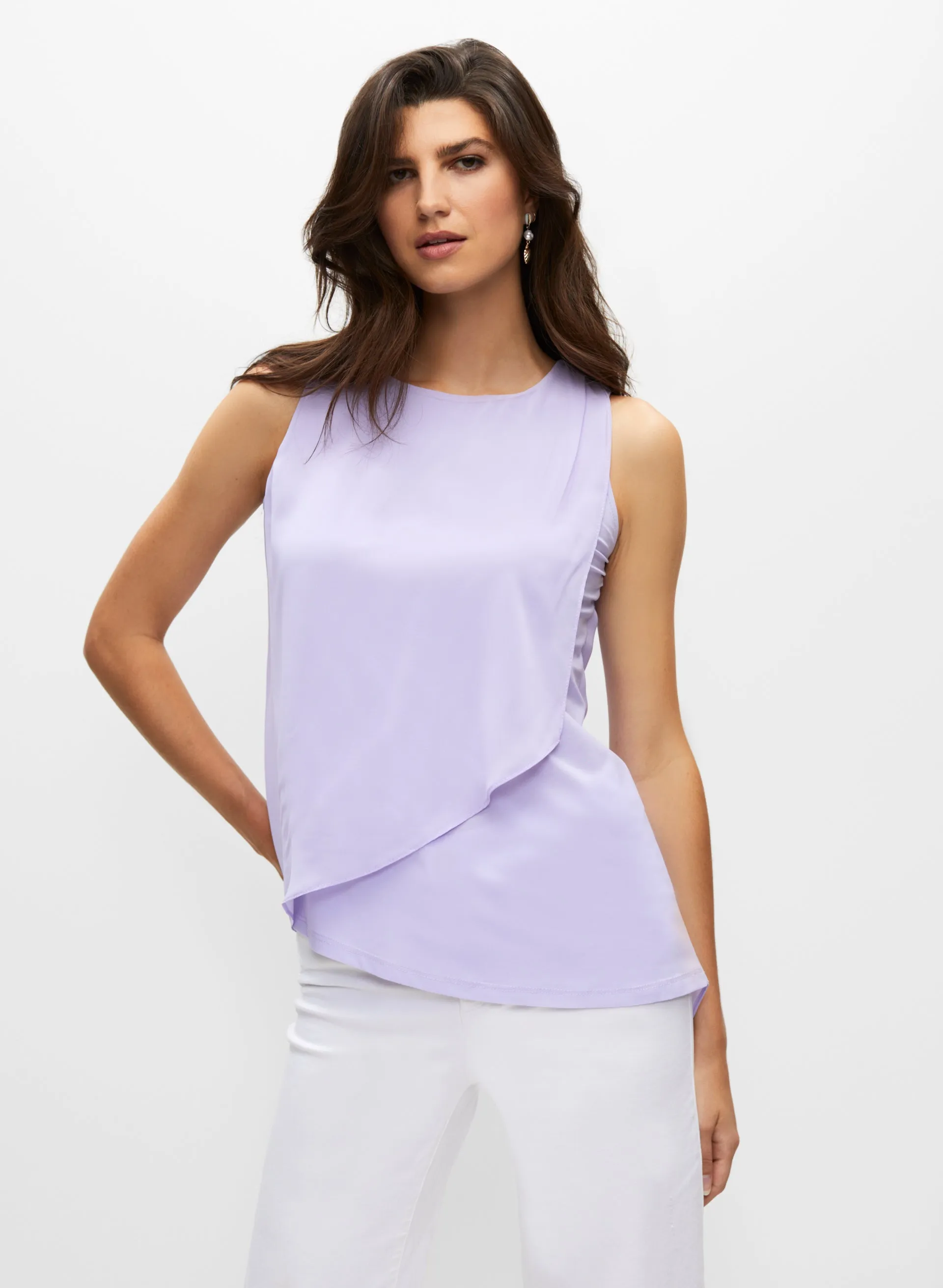 Sleeveless Chiffon Overlay Tunic sold by Melanie Lyne